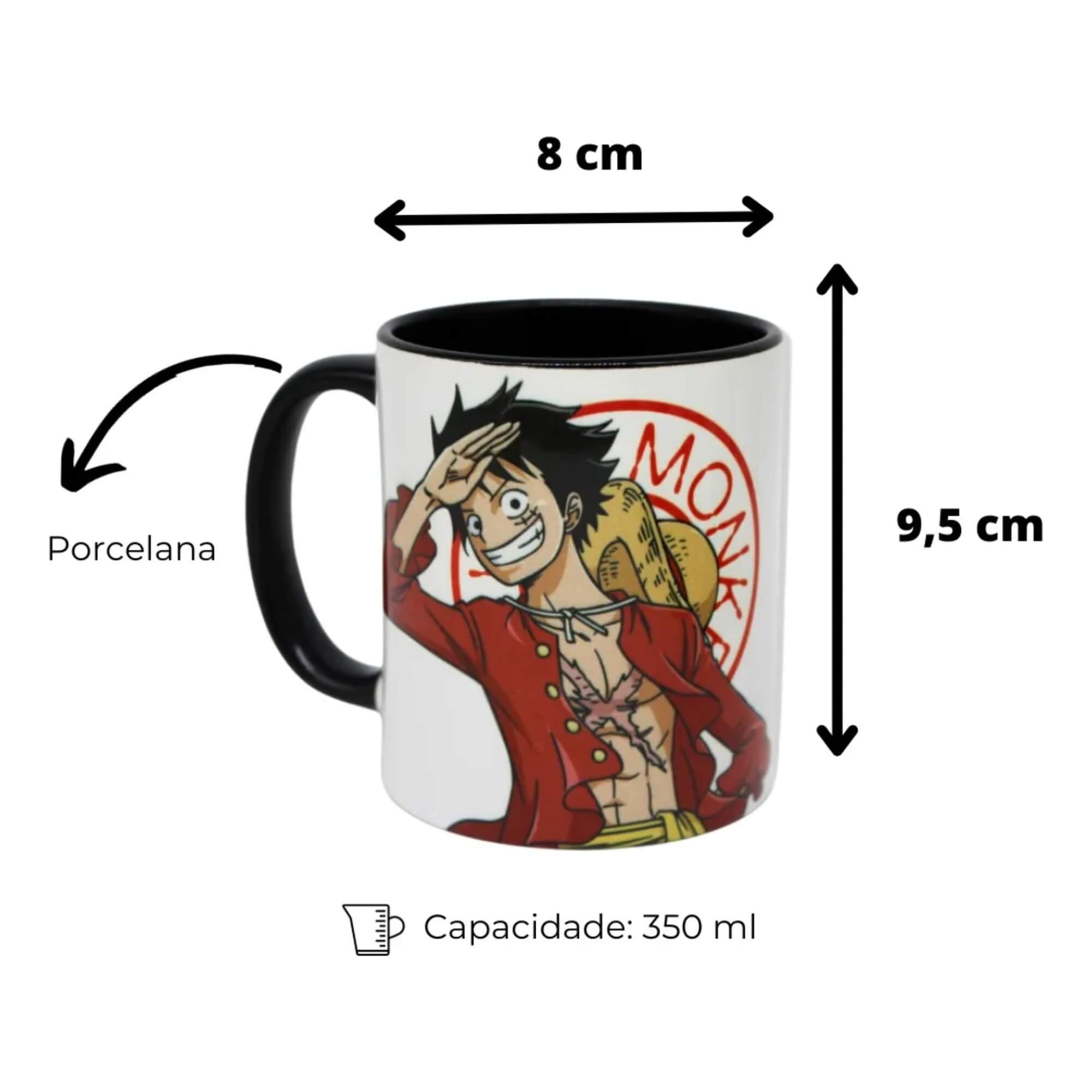 Caneca Pop 350ml Monkey D. Luffy Zona Criativa - 10025347