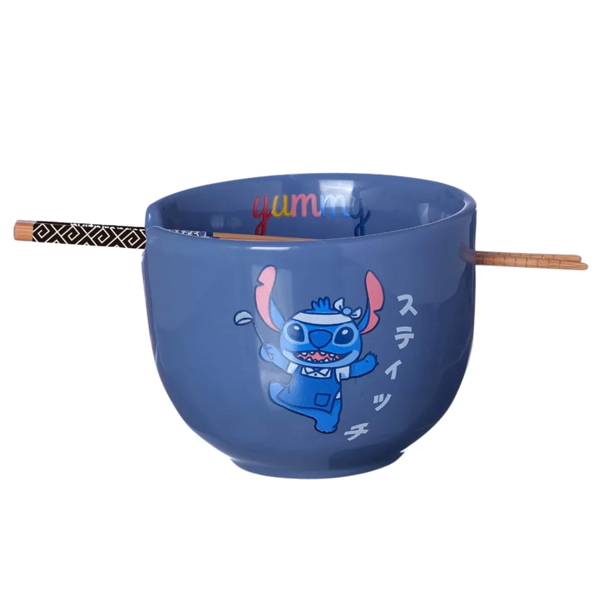Bowl 500ml com Hashi Stitch Disney Zona Criativa - 10025519