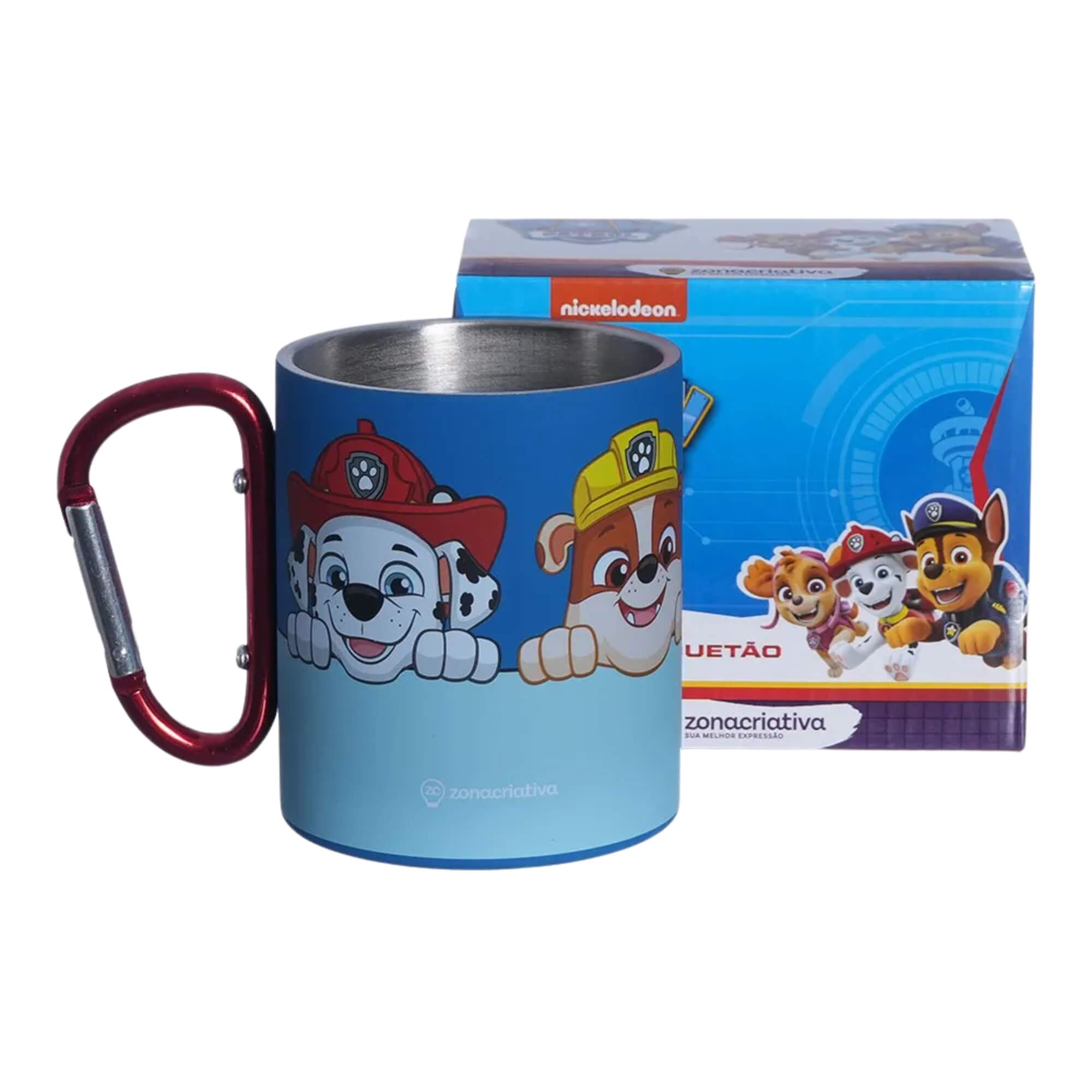 Caneca Mosquetão 300ml Patrulha Canina Zona Criativa - 10025879