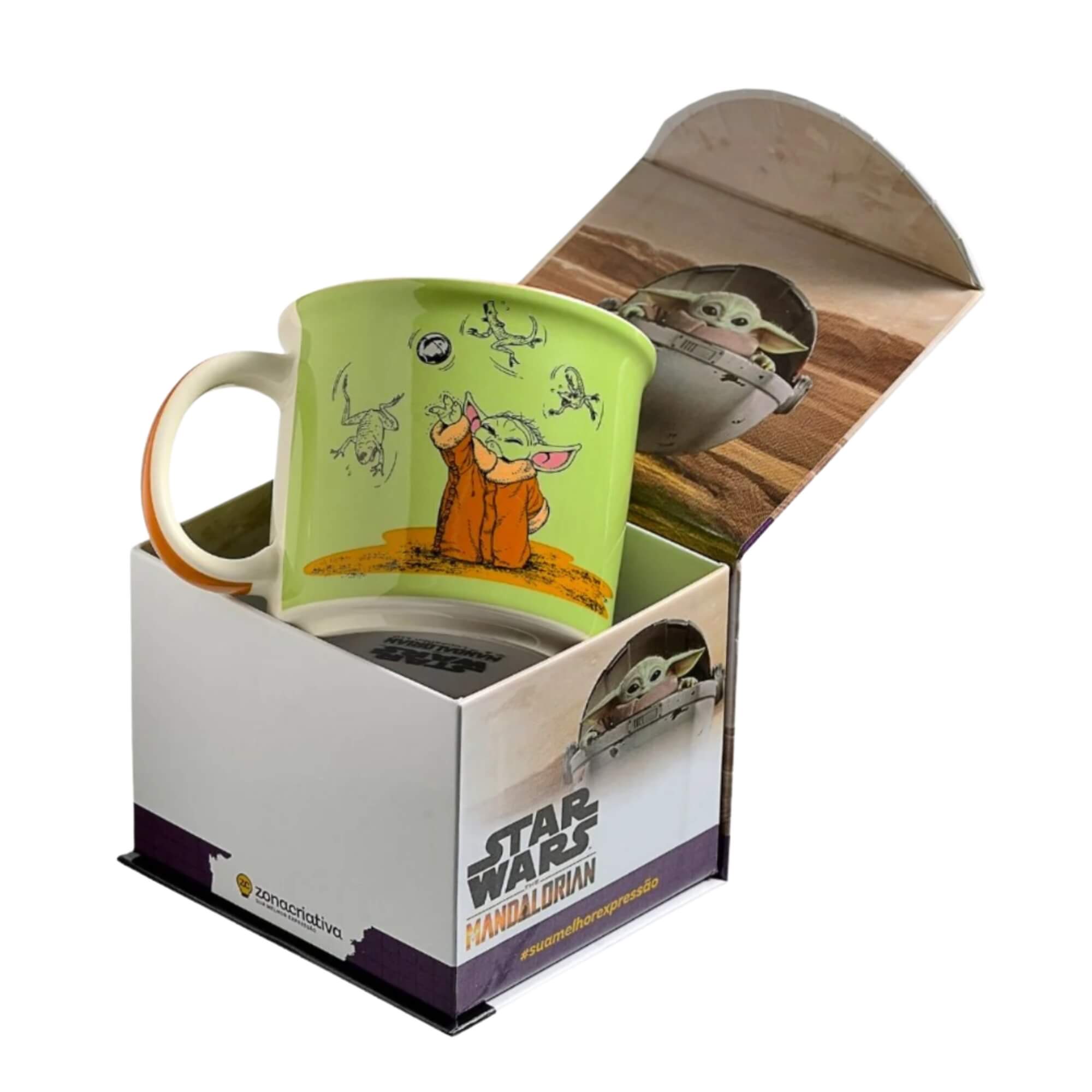 Caneca Tom Star Wars The Mandalorian 350ml em Cerâmica Zona Criativa - 10025909