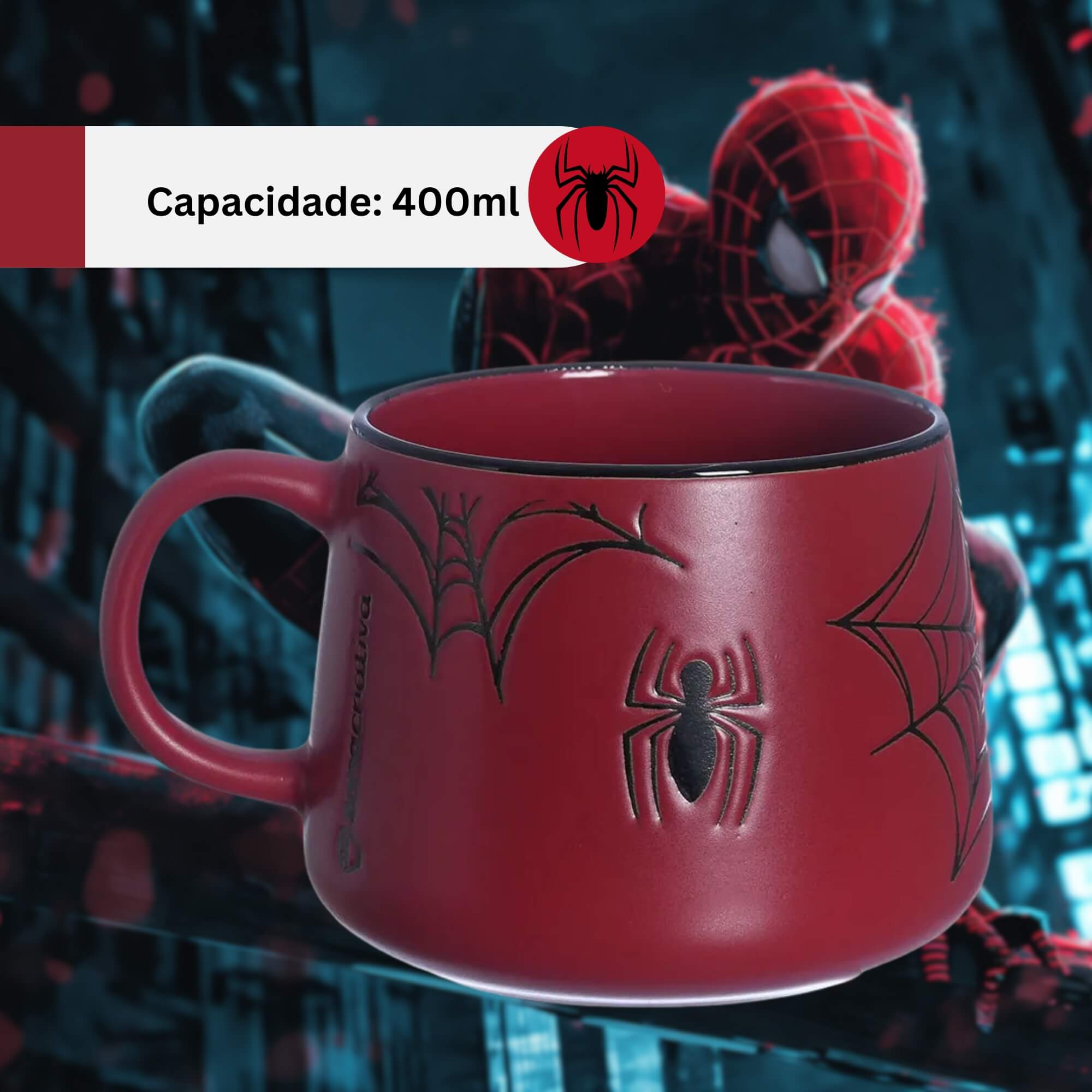 Caneca Moma Homem-Aranha 500ml Marvel Zona Criativa - 10025951