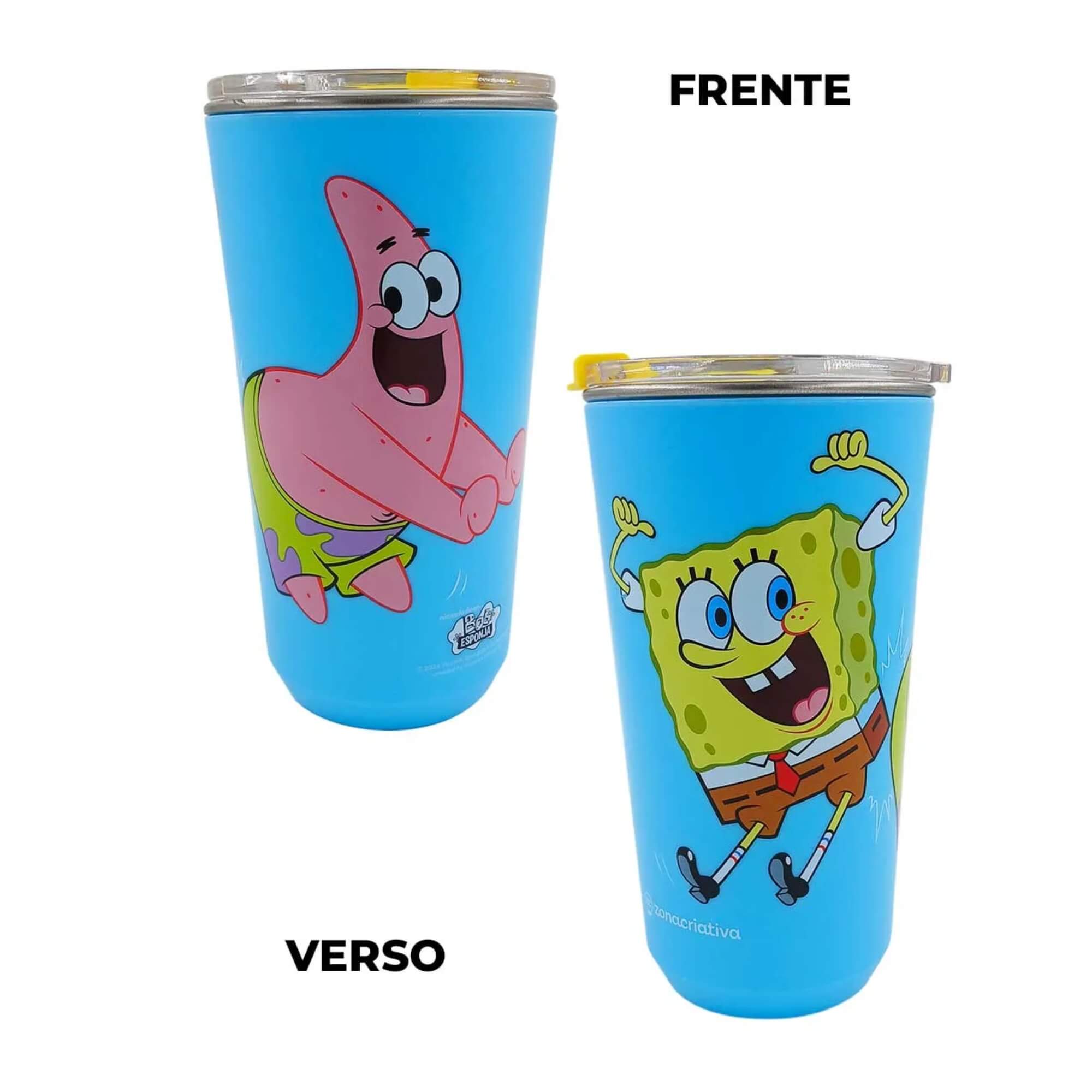 Copo Sky 500ml Bob Esponja e Patrick Zona Criativa - 10025984