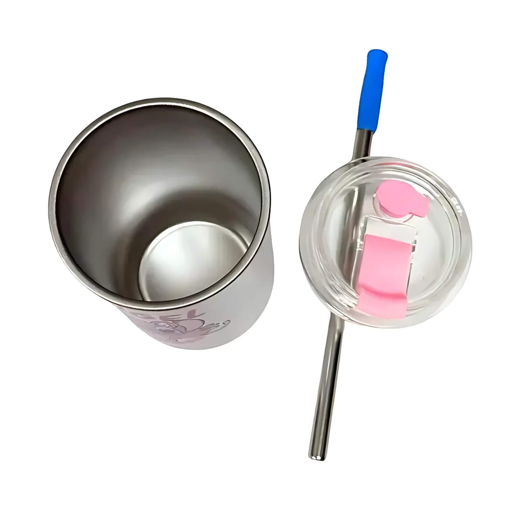 Copo Neo c/ Canudo 300ml Stitch e Angel Namorados Zona Criativa - 10026386