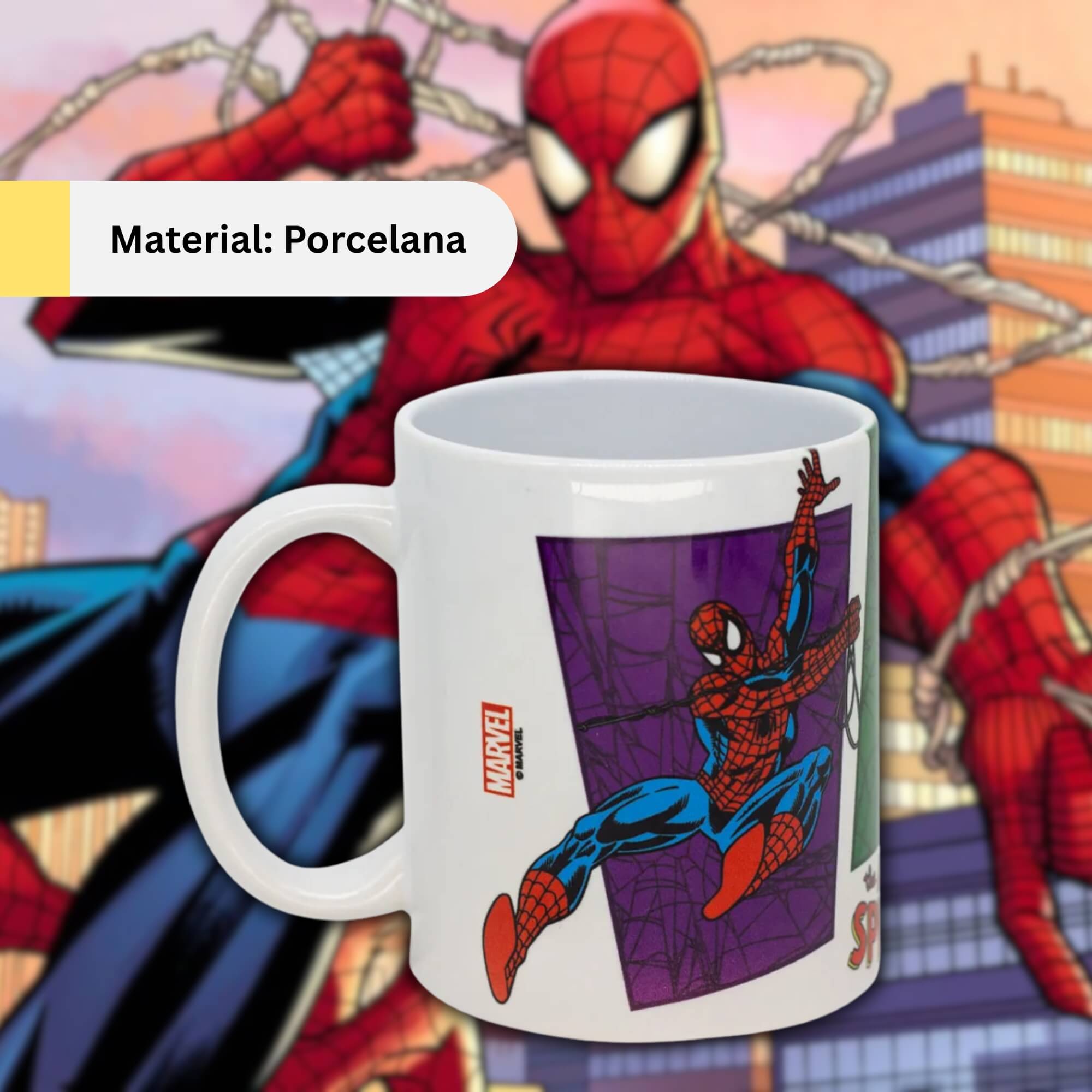 Caneca Pop 350ml Homem-Aranha - Marvel Zona Criativa - 10026429