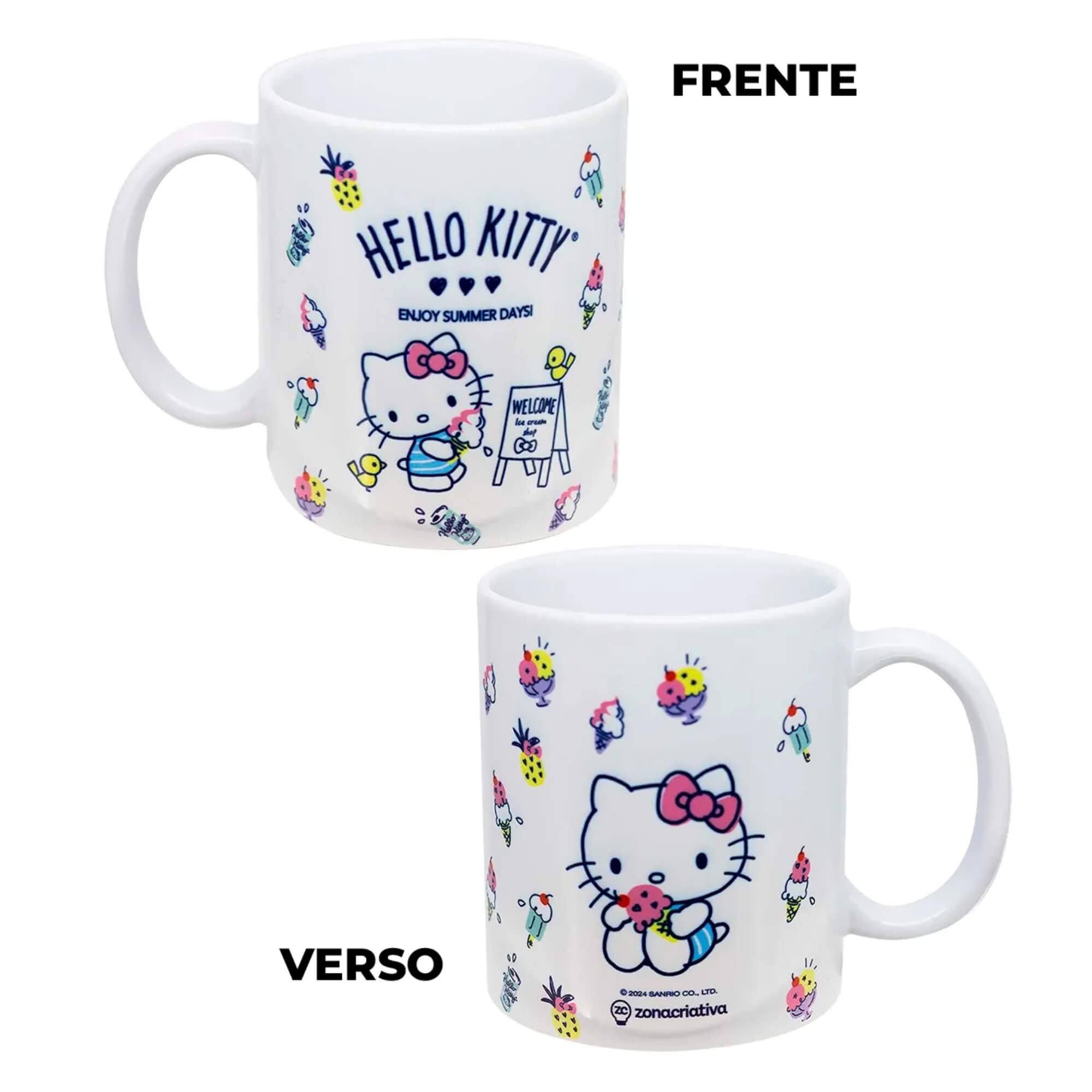 Caneca Pop 350ml New Gift Hello Kitty Sorvete Zona Criativa - 10026432