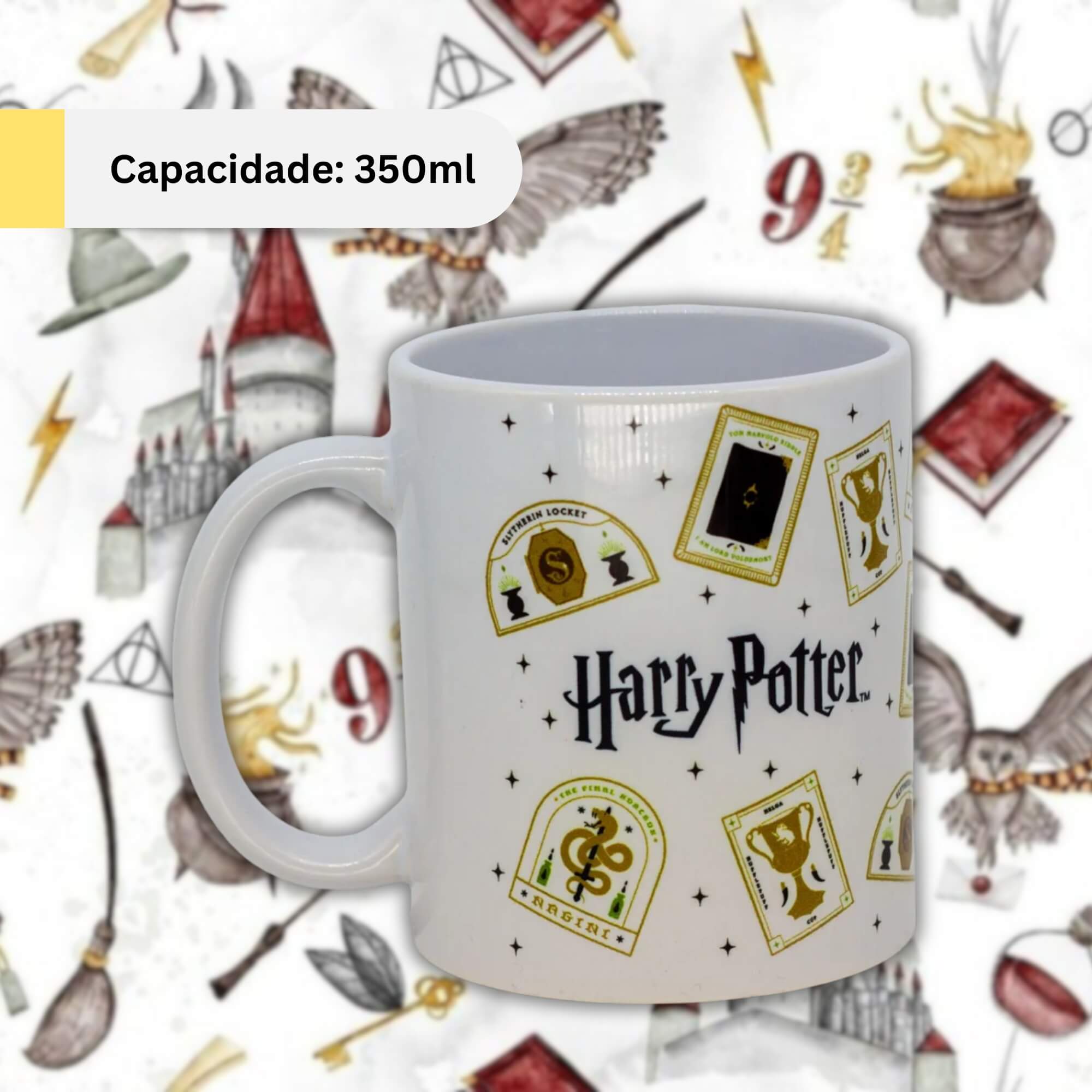 Caneca Pop 350ml New Gift Harry Potter Horcruxes Zona Criativa - 10026445