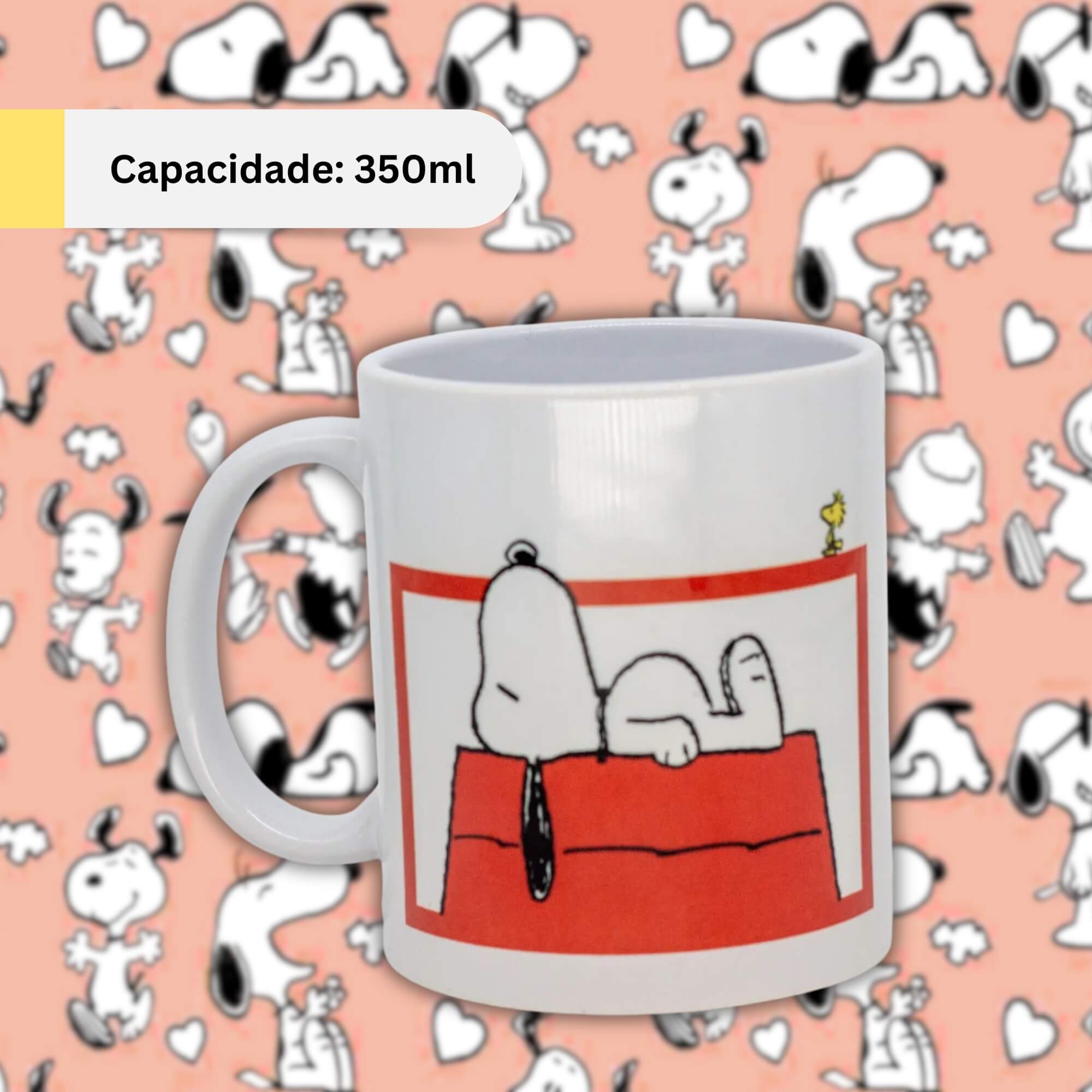 Caneca Pop 350ml New Gift Snoopy Peanuts Lazy Dog Zona Criativa - 10026448
