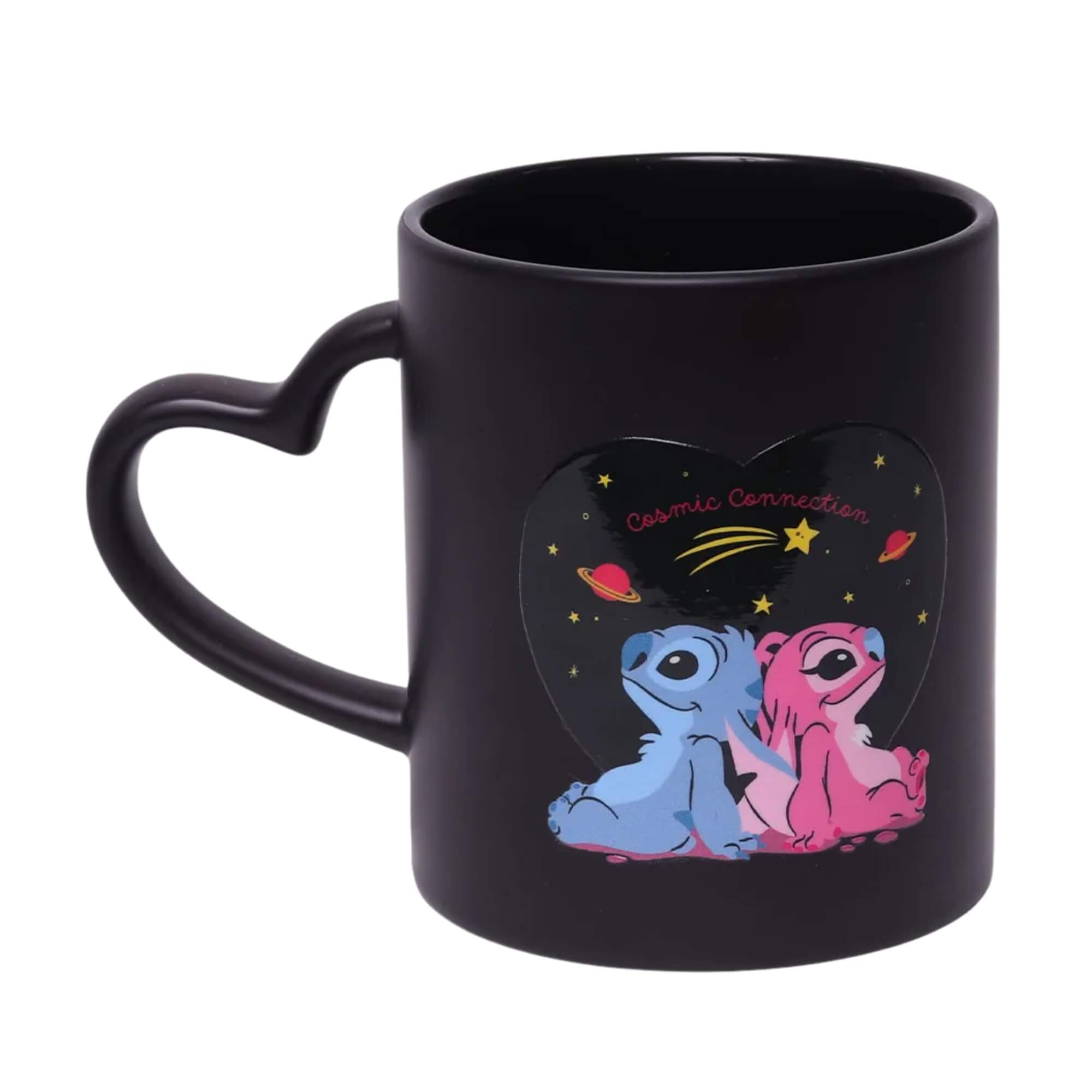 Caneca Coração Mágica 300ml Stitch Namorados - Disney Zona Criativa - 10026508