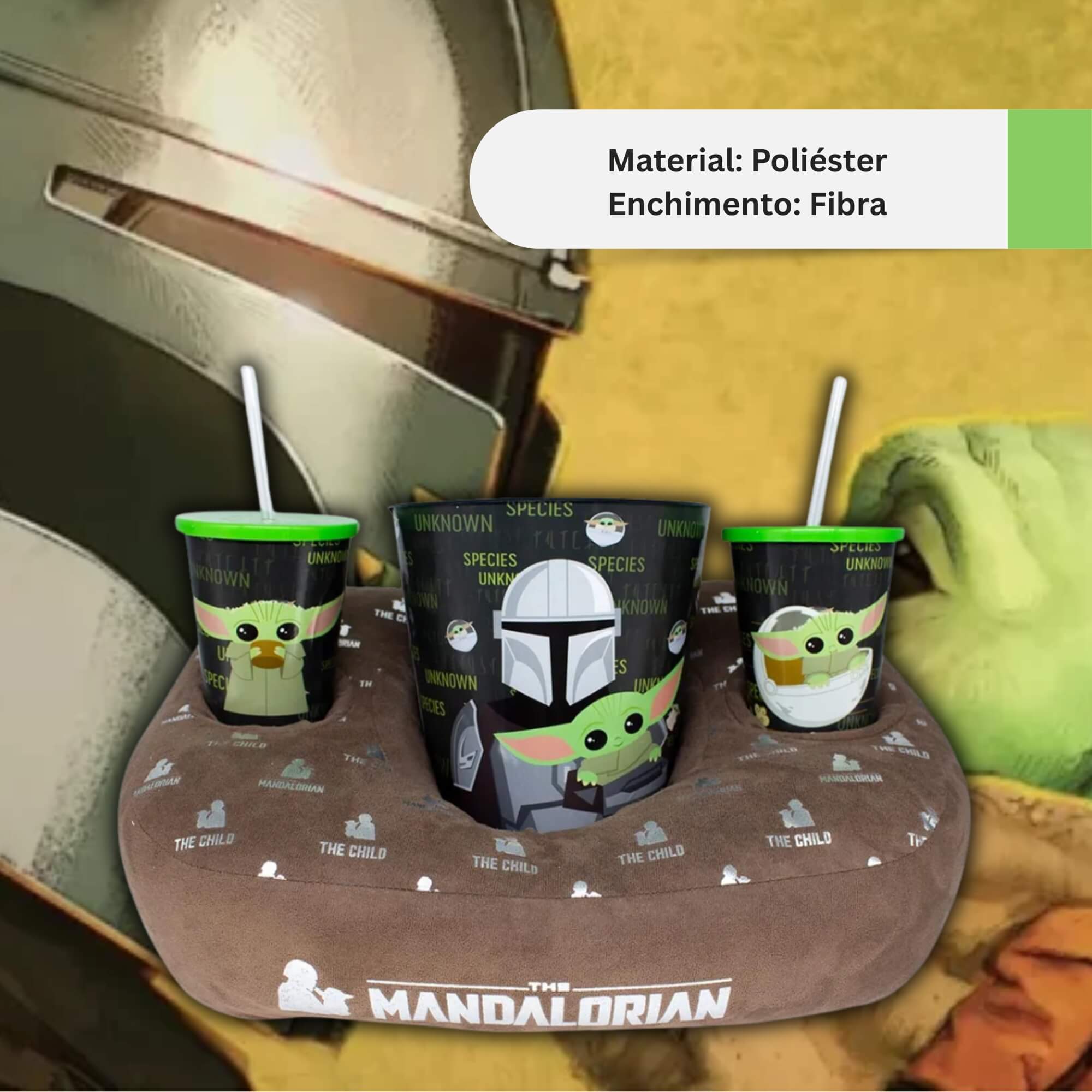 Kit Almofada Pipoca Mandalorian - Star Wars Zona Criativa - 10064894