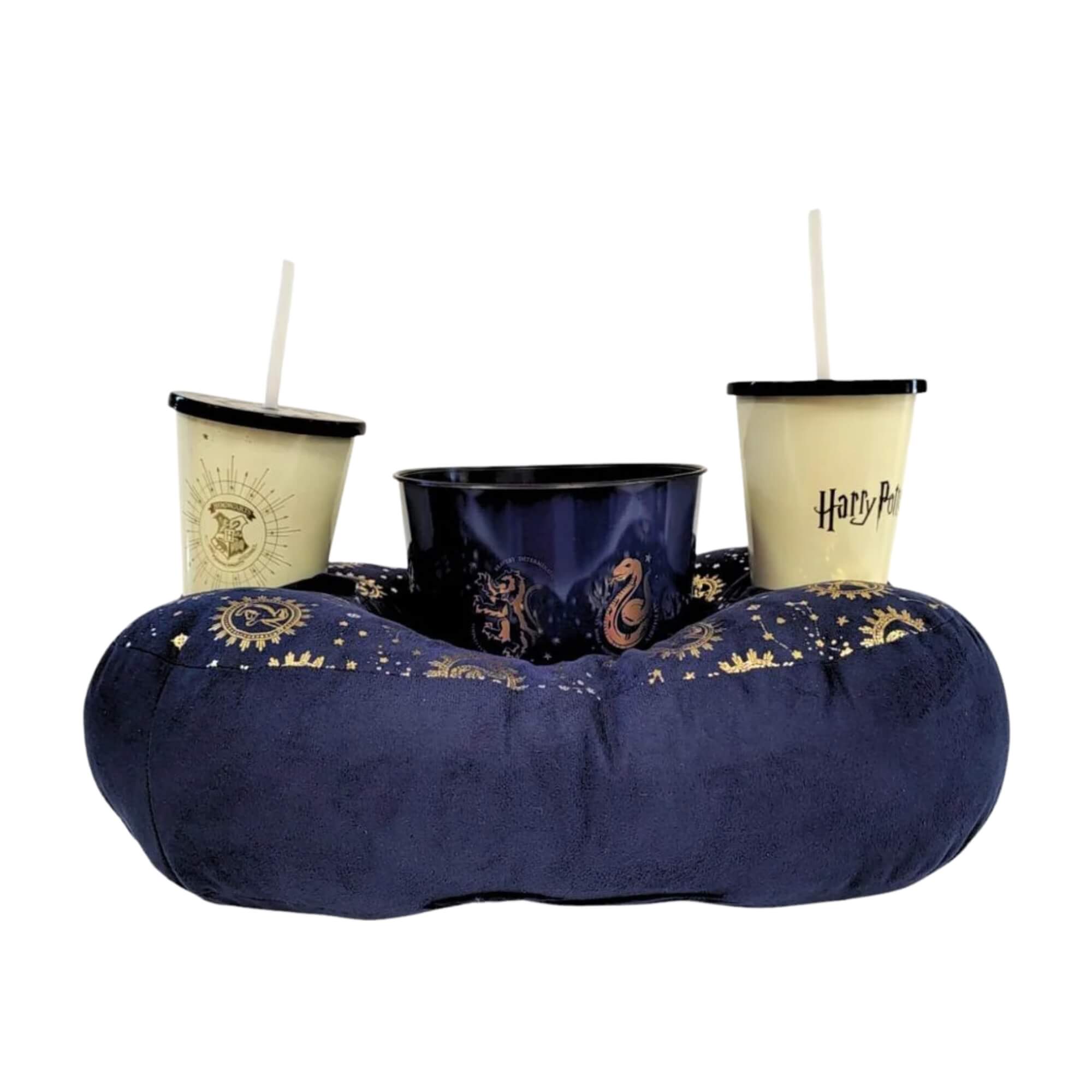 Kit Almofada Pipoca Fibra Suede Harry Potter Casas Zona Criativa - 10065407