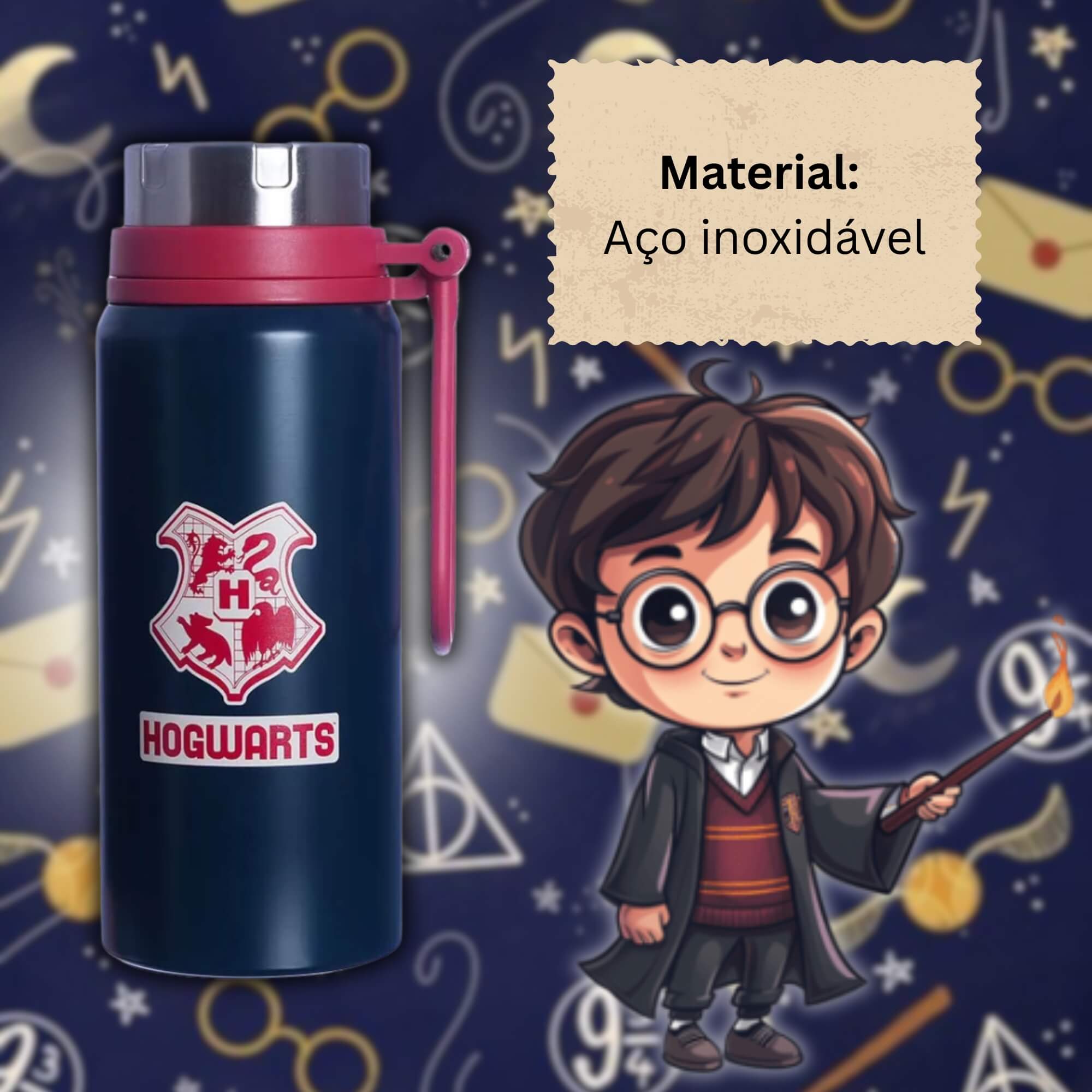 Garrafa Elite 650ml Hogwarts Zona Criativa - 10072729