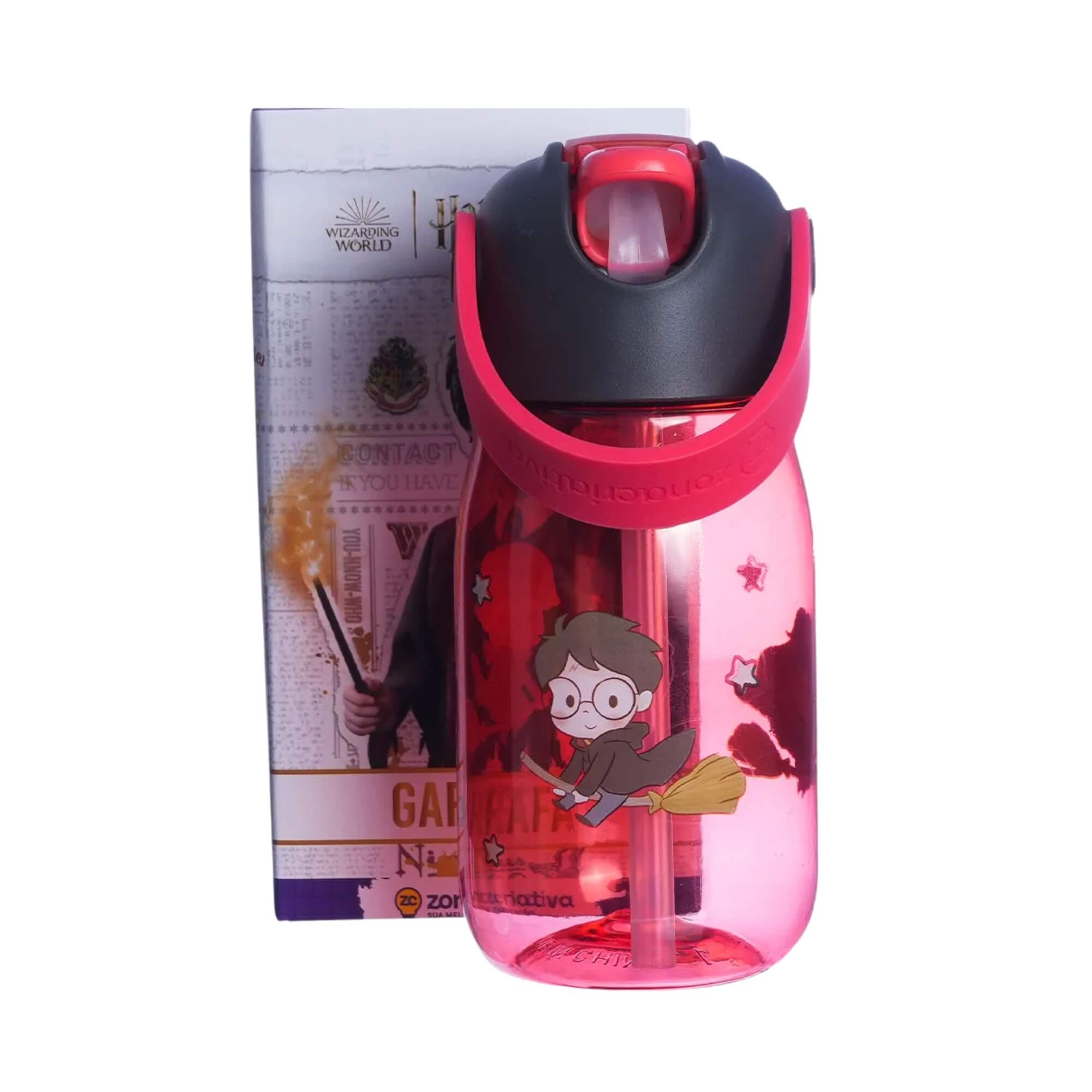 Garrafa Flip Infantil 400ml Harry Potter Cute Zona Criativa - 10072901