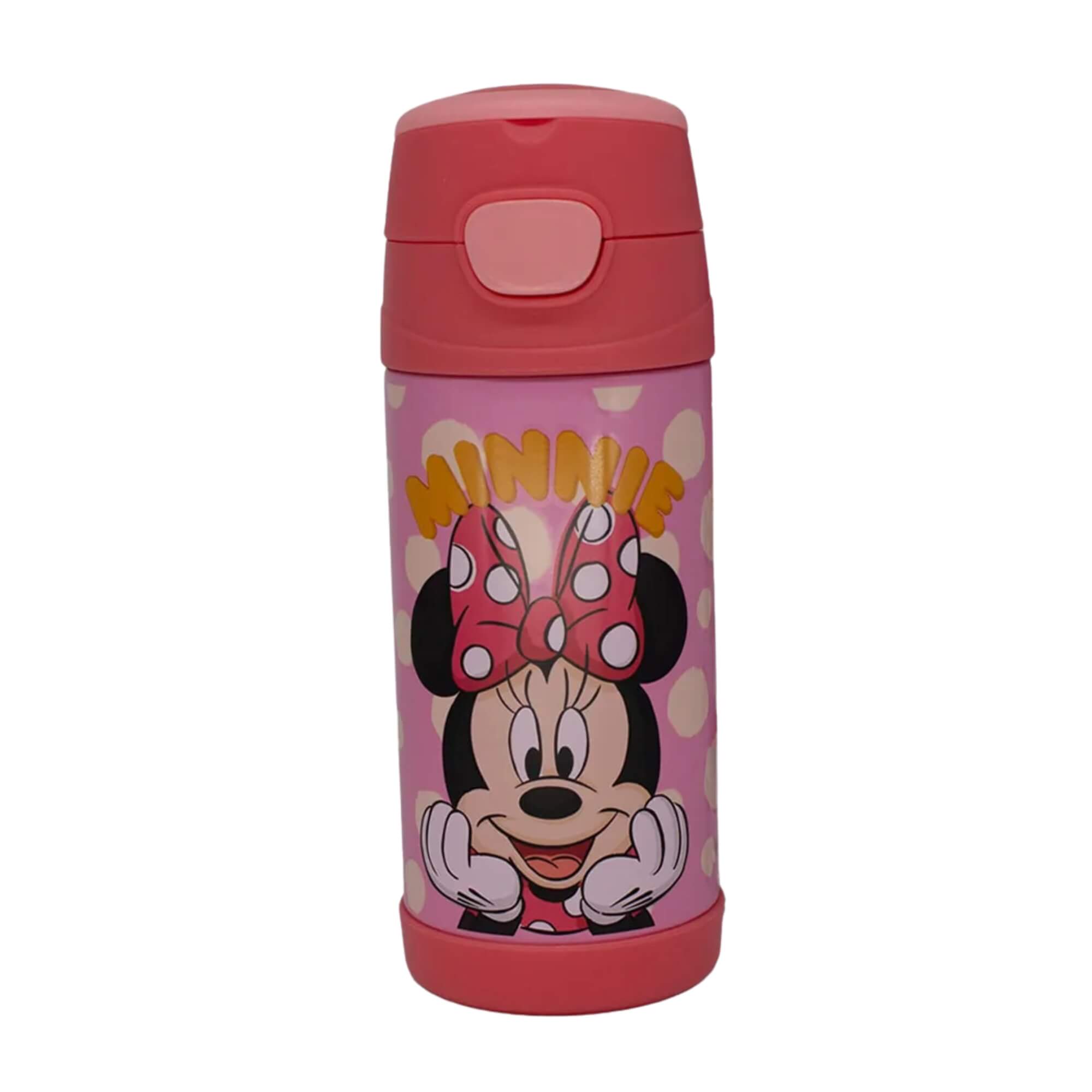 Garrafa Térmica Infantil Top Handle 350ml Minnie Mouse – Disney Zona Criativa - 10073108