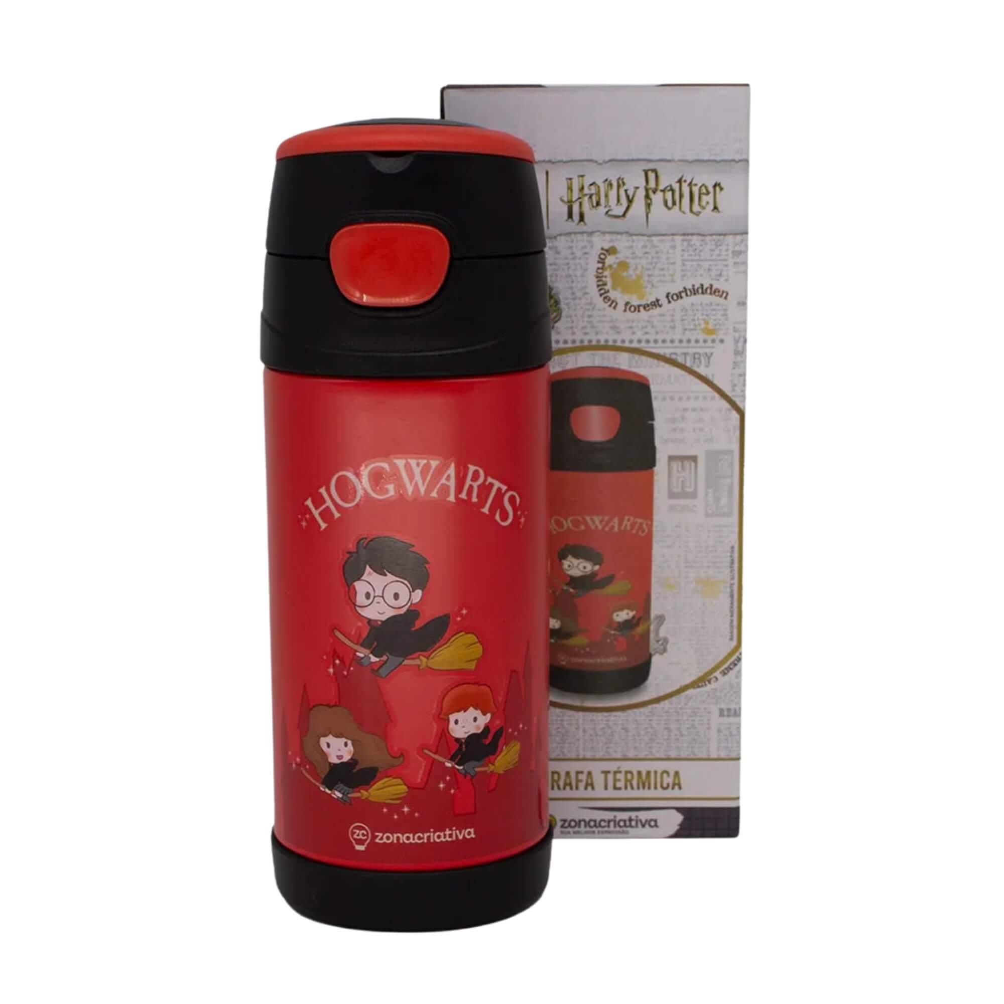Garrafa Térmica Infantil Top Handle 350ml Hogwarts – Harry Potter Zona Criativa - 10073157