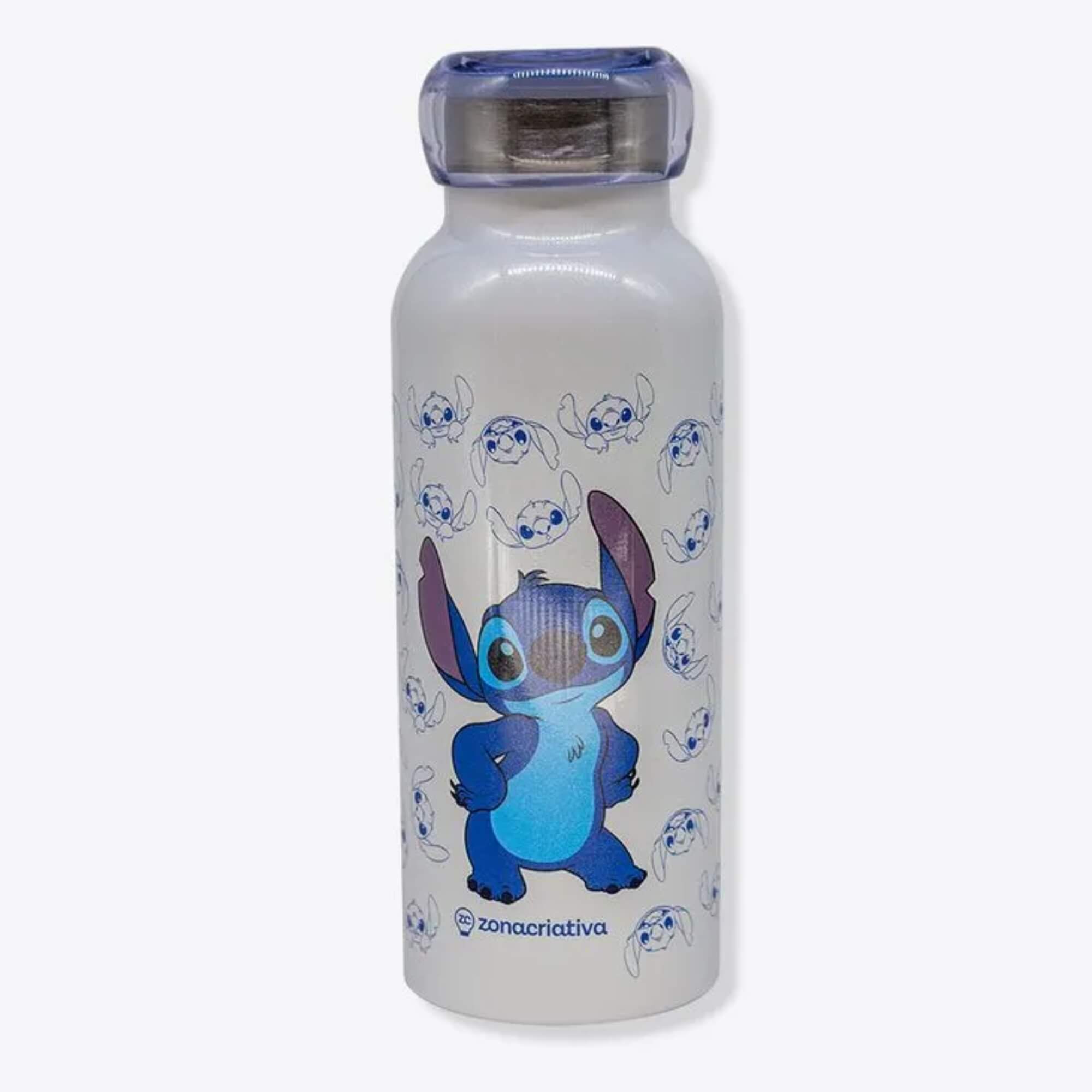 Garrafa Bubble 500ml Stitch Holográfico - Disney Zona Criativa - 10073205