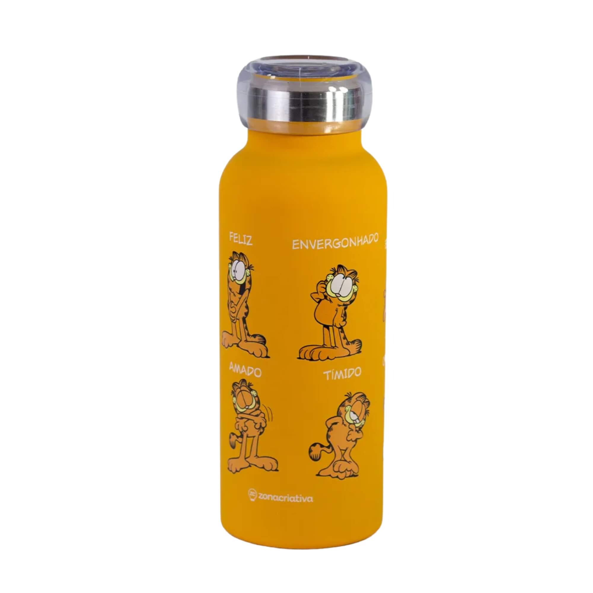 Garrafa Bubble 500ml Garfield Expressões Zona Criativa - 10073281
