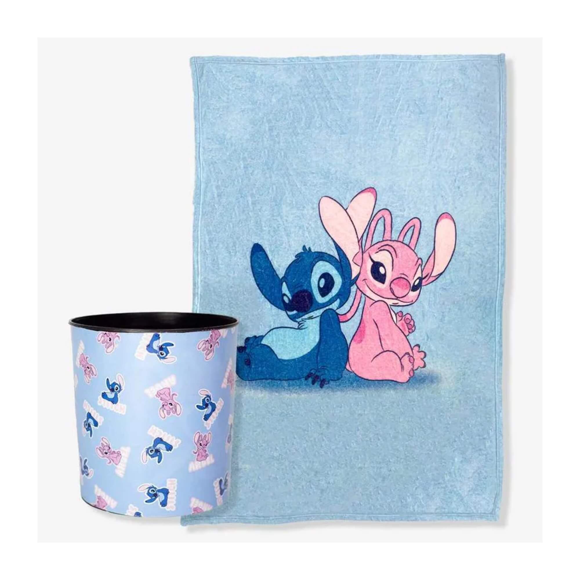 Kit Balde + Manta Stitch e Angel Namorados Zona Criativa - 10140949
