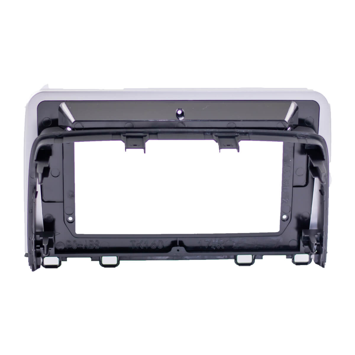 COMP Moldura 10 Polegadas Black Piano Com Acabamento Prata CRV 2017/2018/2019/2020 + Chicote EXCANPLUS-HO01