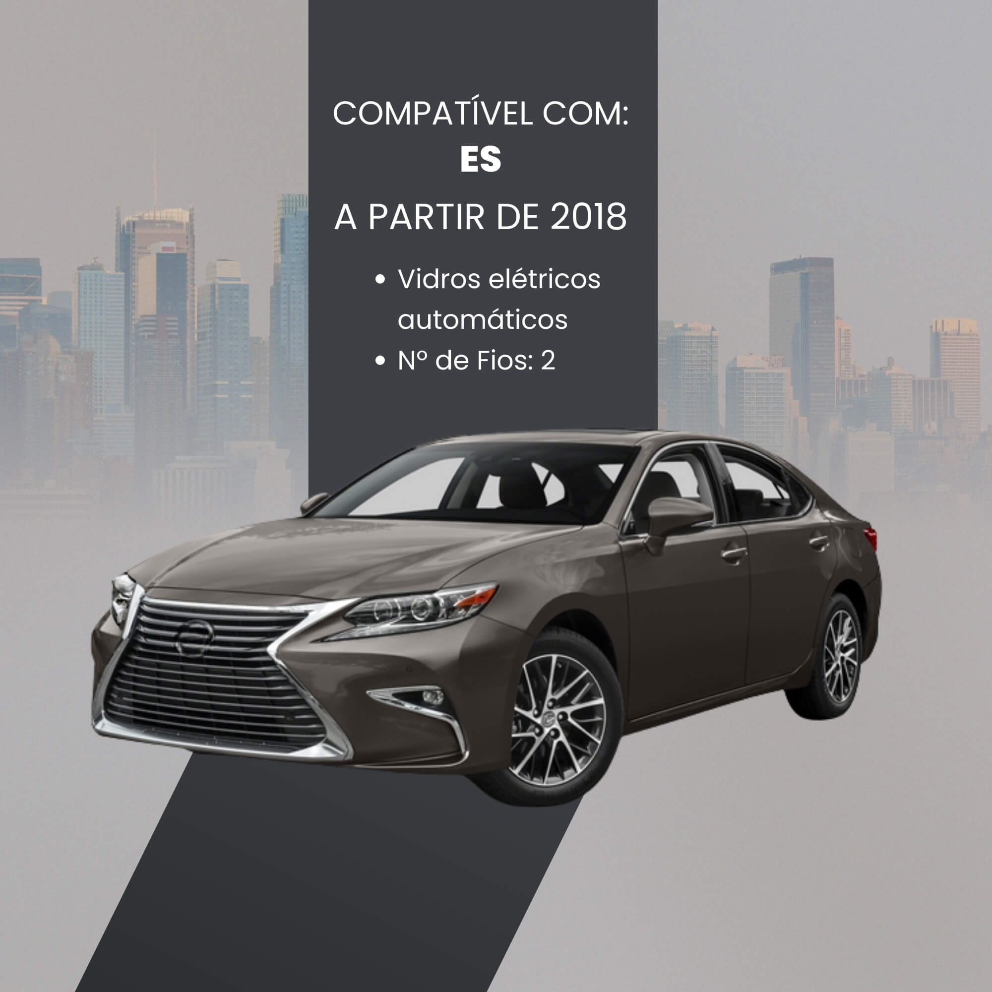 Módulo Automação de Vidros Elétricos compatível c/ Lexus ES A partir de 2018 Tury - PRO1.21GK