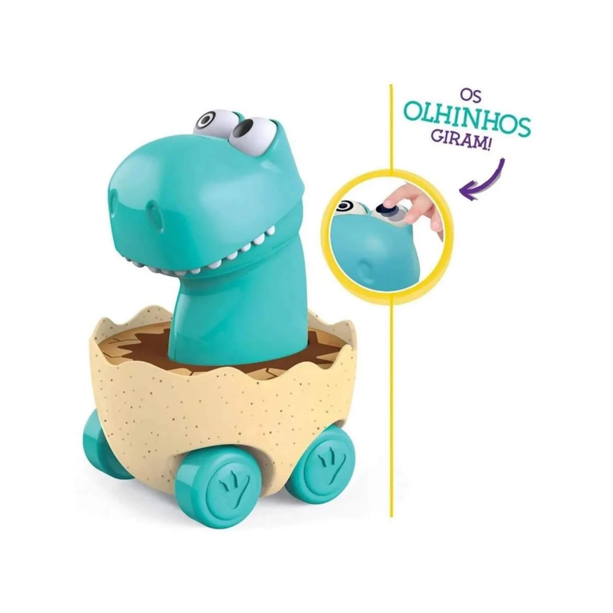 Brinquedo Infantil Carrinho Dinozoom com Fricção Elka - 1174