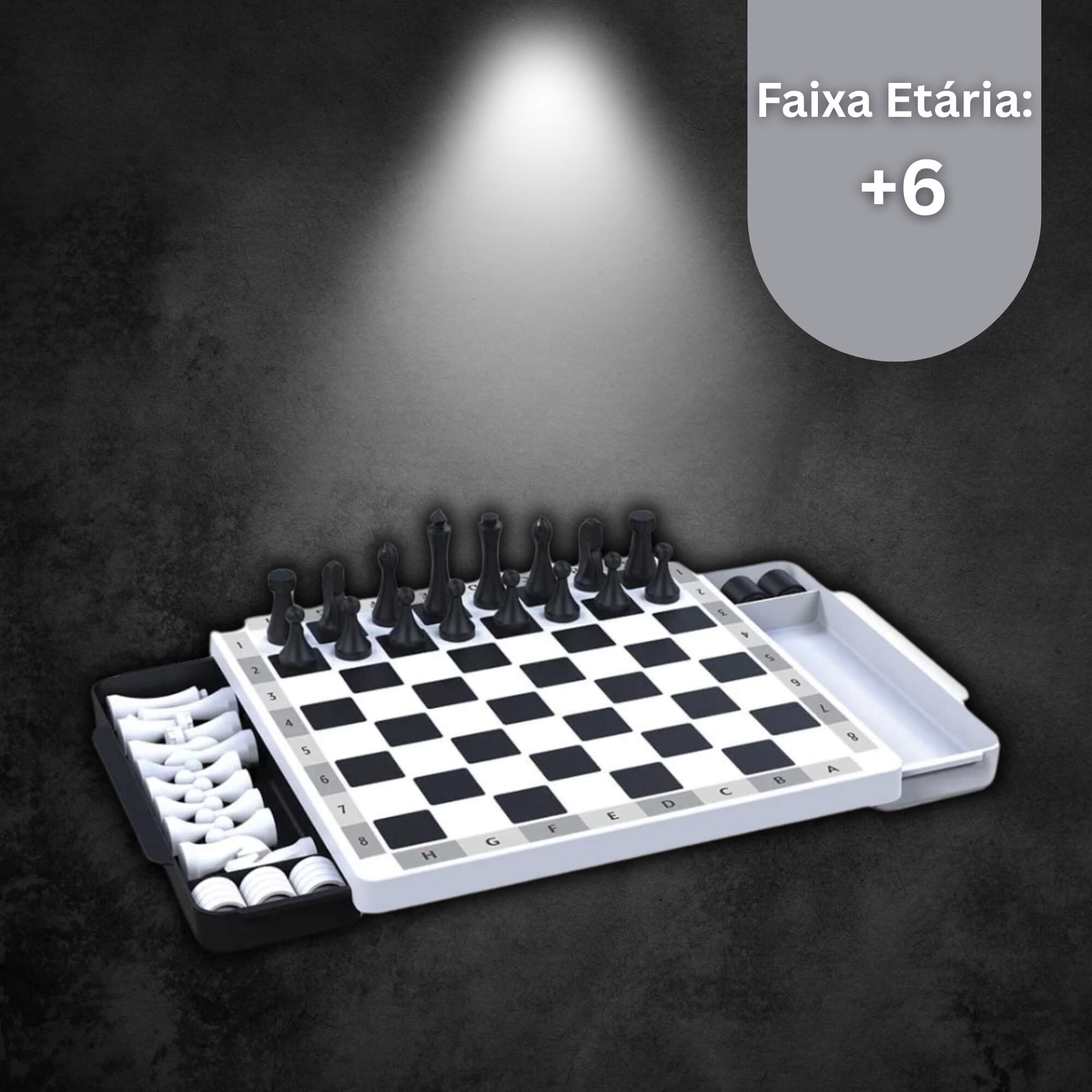 Jogos Clássicos Xadrez e Dama Educativo Elka - 1276