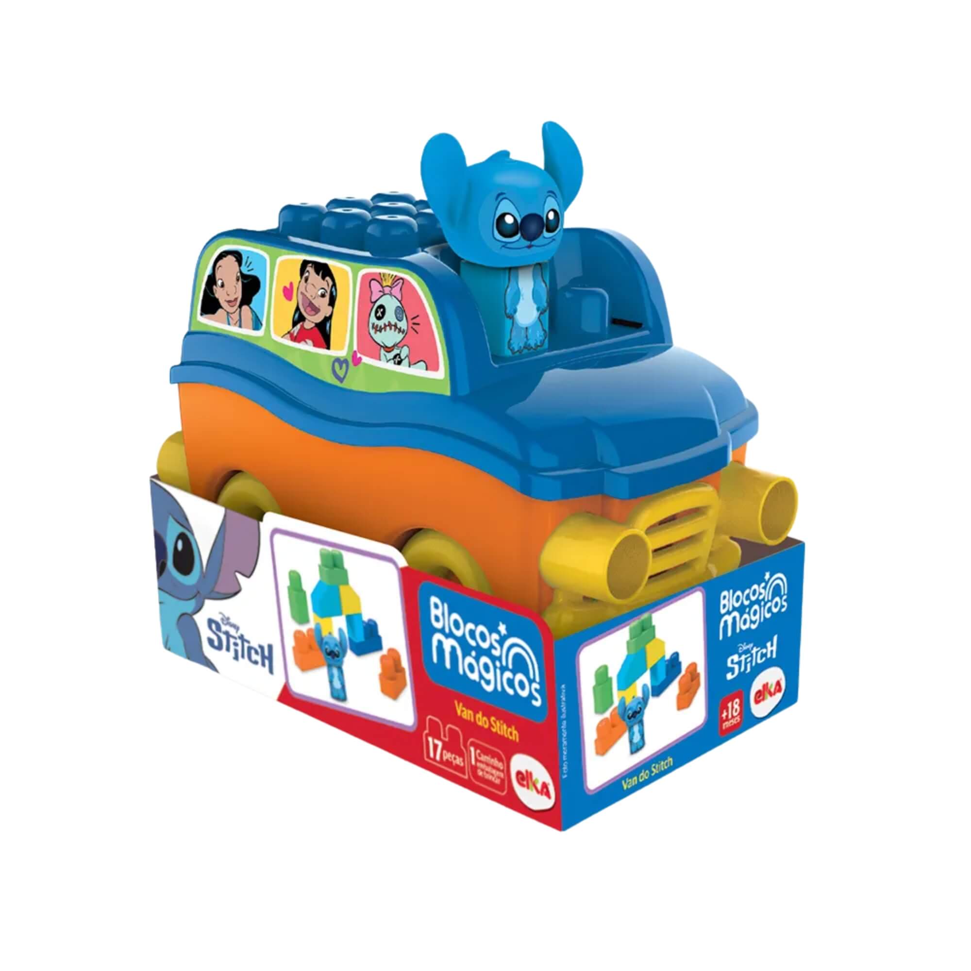 Brinquedo Infantil Blocos de Montar Van do Stitch Elka - 1310