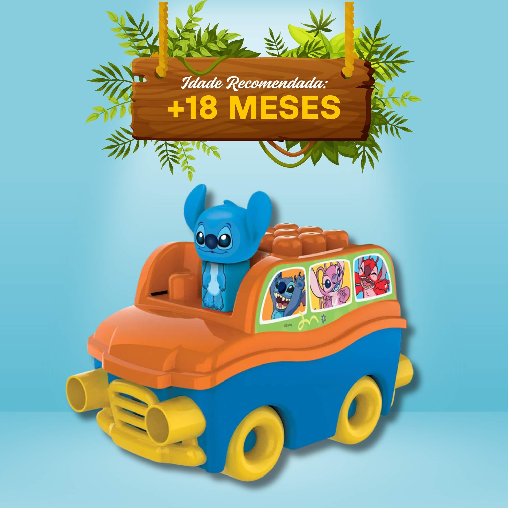 Brinquedo Infantil Blocos de Montar Van do Stitch Elka - 1310