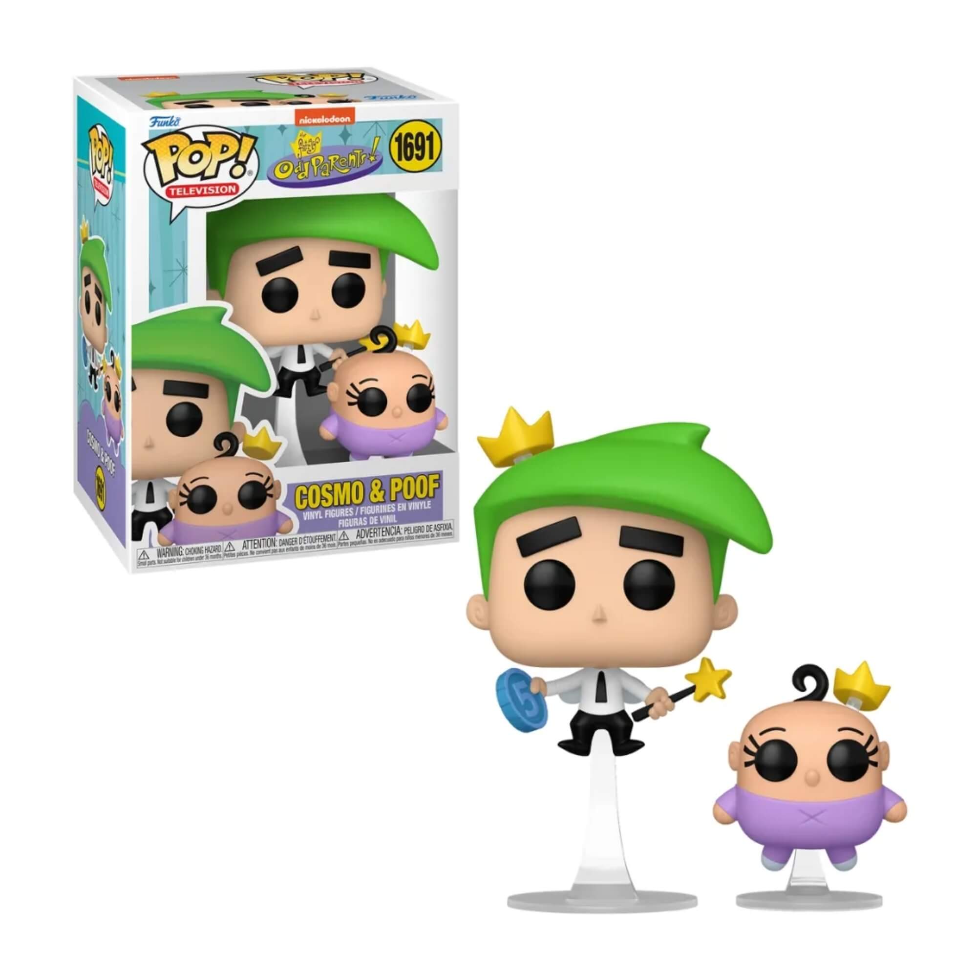 Boneco Funko Pop! & Buddy Os Padrinhos Mágicos - Cosmo e Poof Candide - 12068