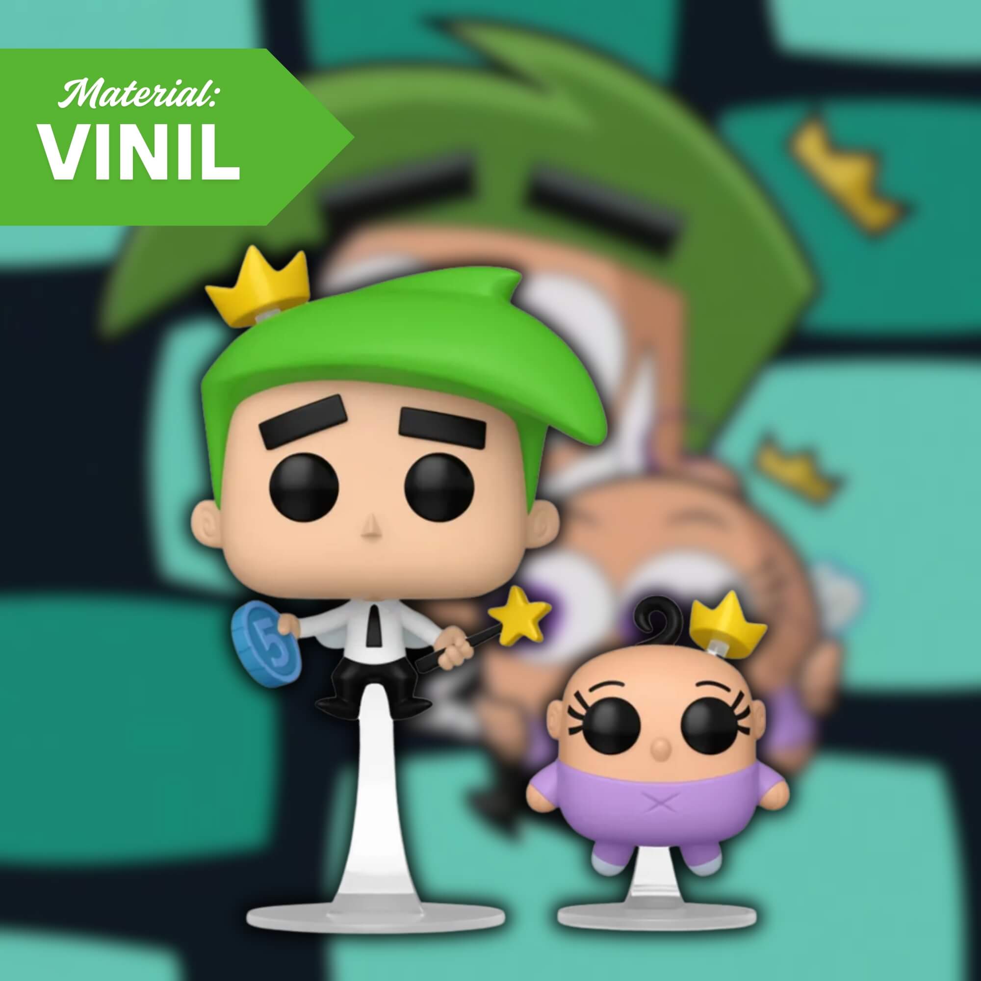 Boneco Funko Pop! & Buddy Os Padrinhos Mágicos - Cosmo e Poof Candide - 12068