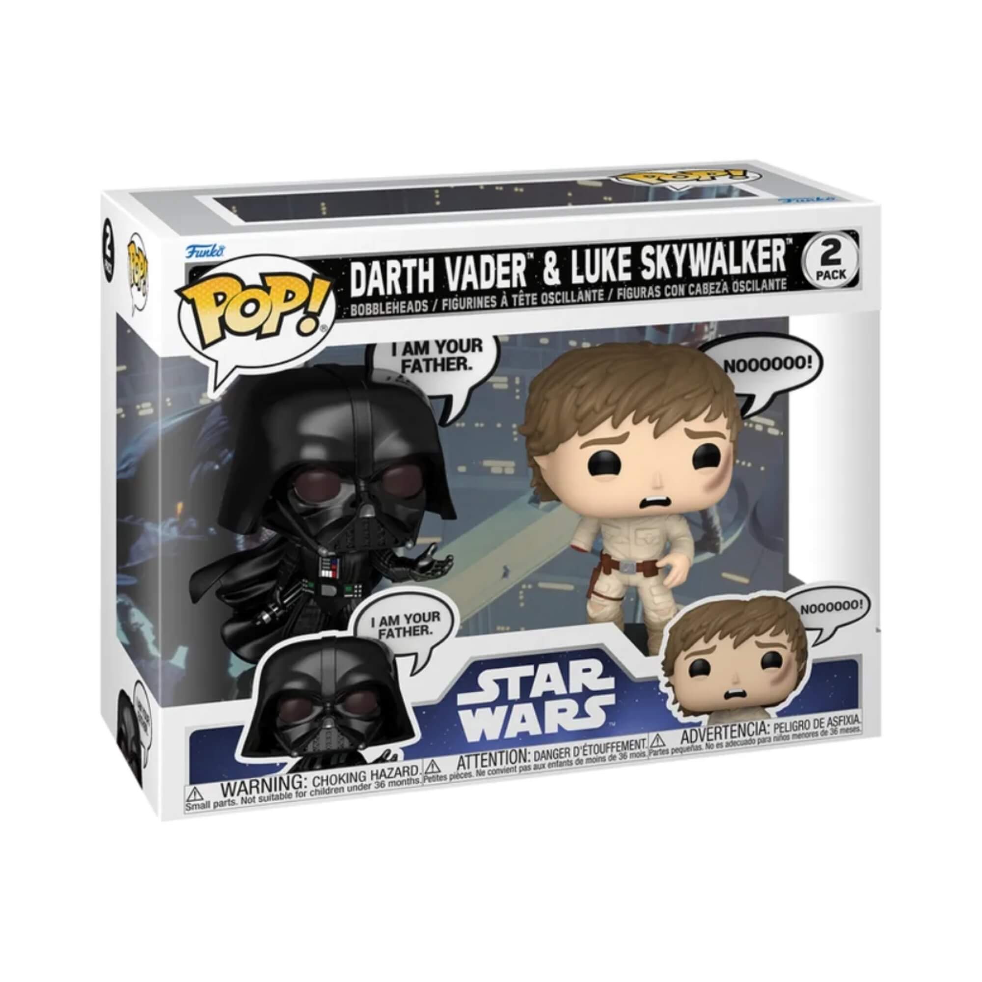 Boneco Funko Pop! Star Wars Sayings - Darth Vader e Luke Candide - 12071