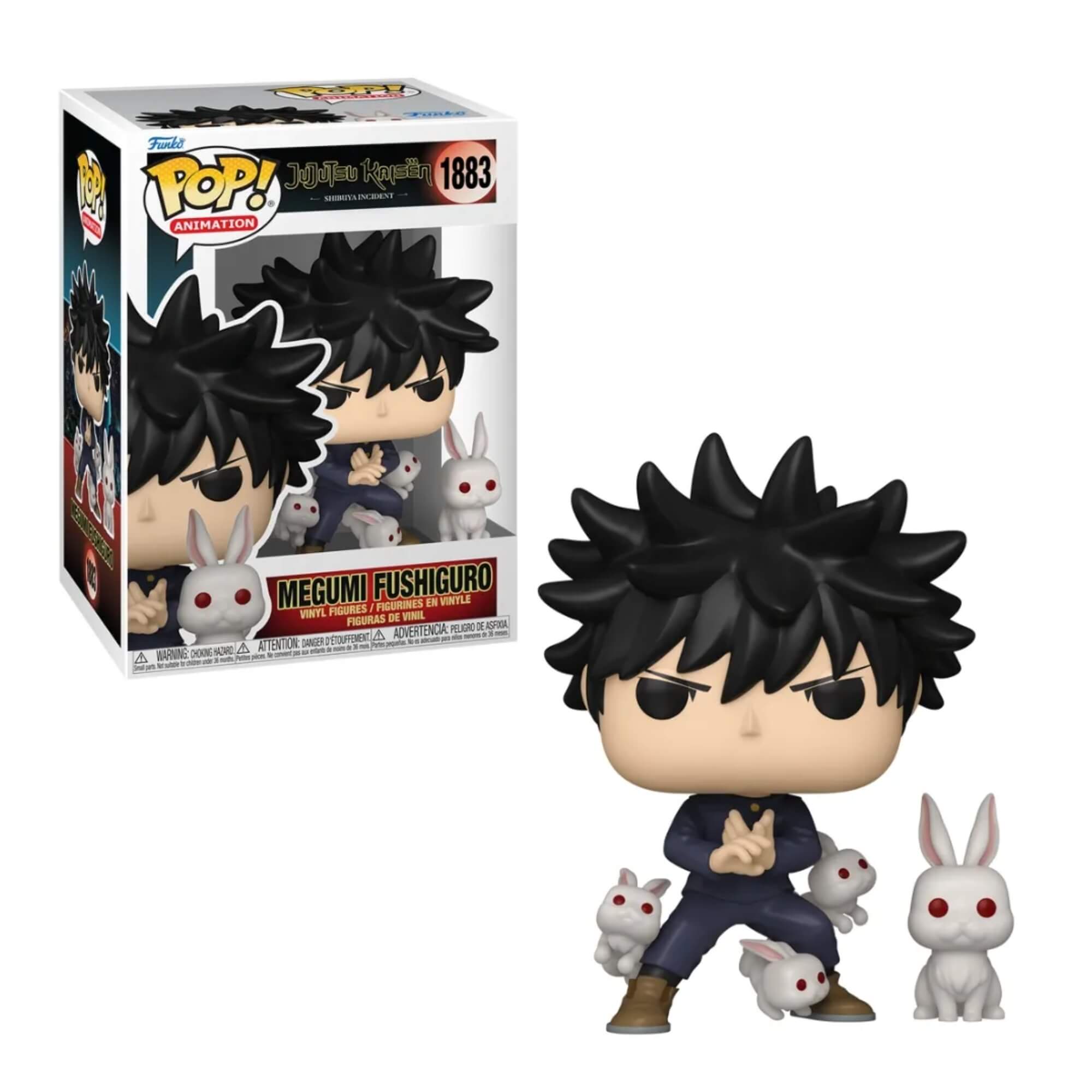Boneco Funko Pop! & Buddy Jujutsu Kaisen - Megumi com Coelhos Candide - 12100