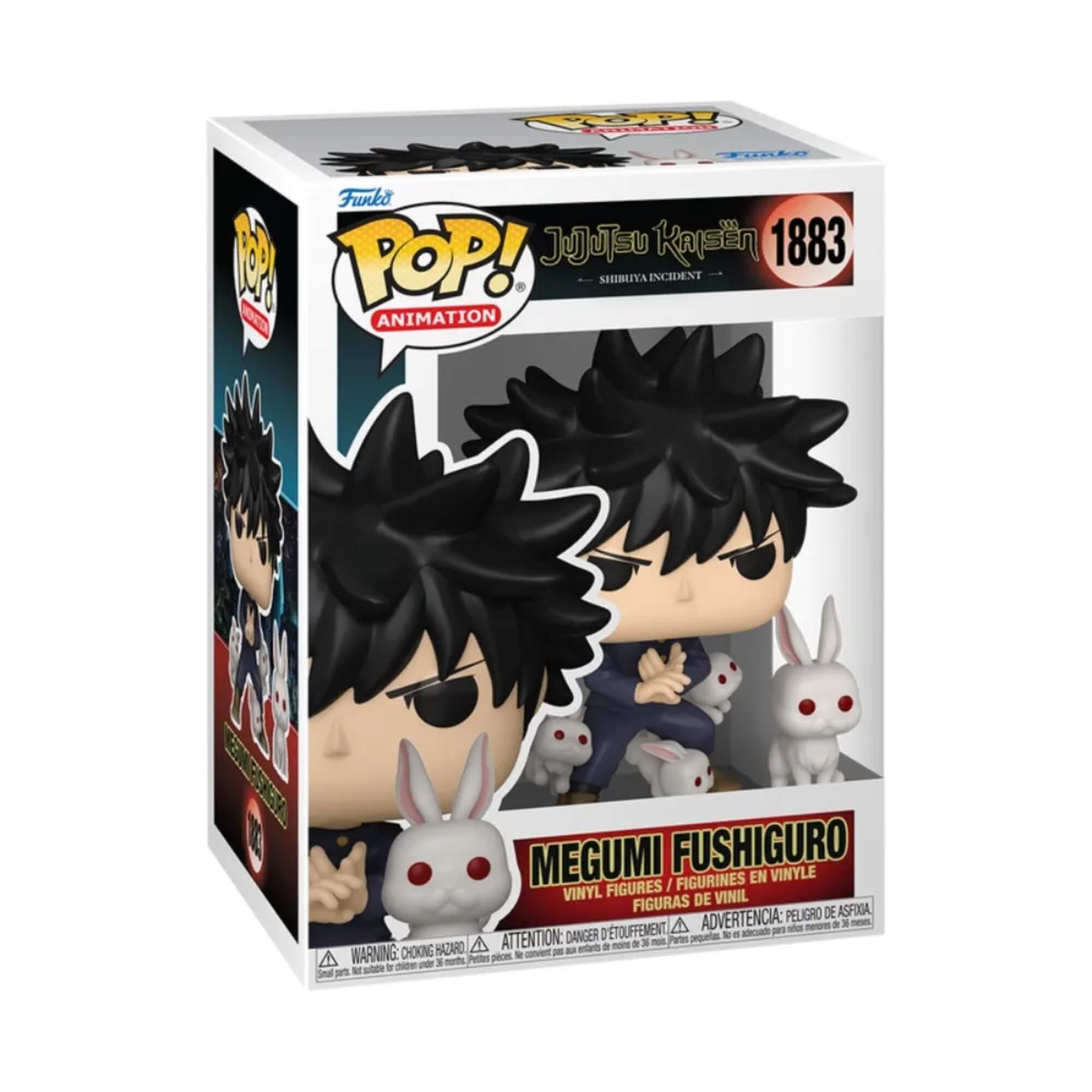 Boneco Funko Pop! & Buddy Jujutsu Kaisen - Megumi com Coelhos Candide - 12100