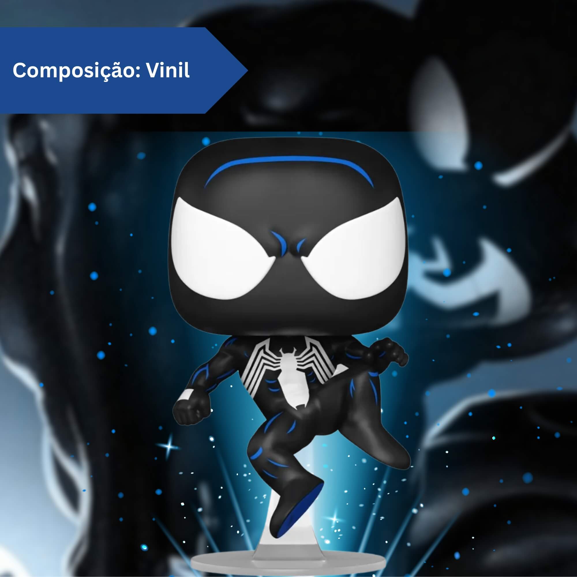 Boneco Funko Pop! Marvel Homem-Aranha - Homem-Aranha Traje Preto Candide - 12138