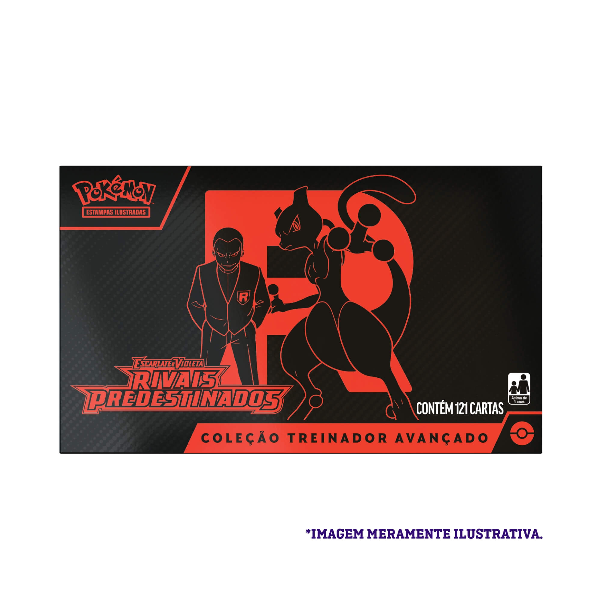 Pokemon Box Treinador Avançado Escarlate e Violeta 10 - Rivais Predestinados Copag - 35565