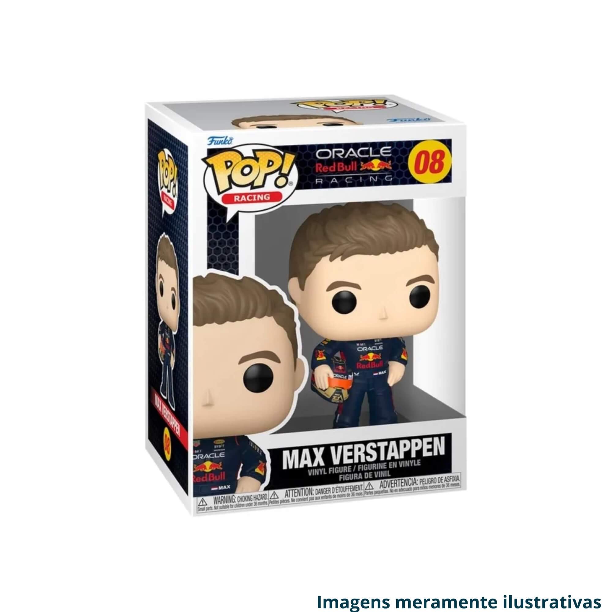 COMP Kit Bonecos Funko Pop! Rides Super Deluxe + Racing Oracle Red Bull - Max Verstappen Candide