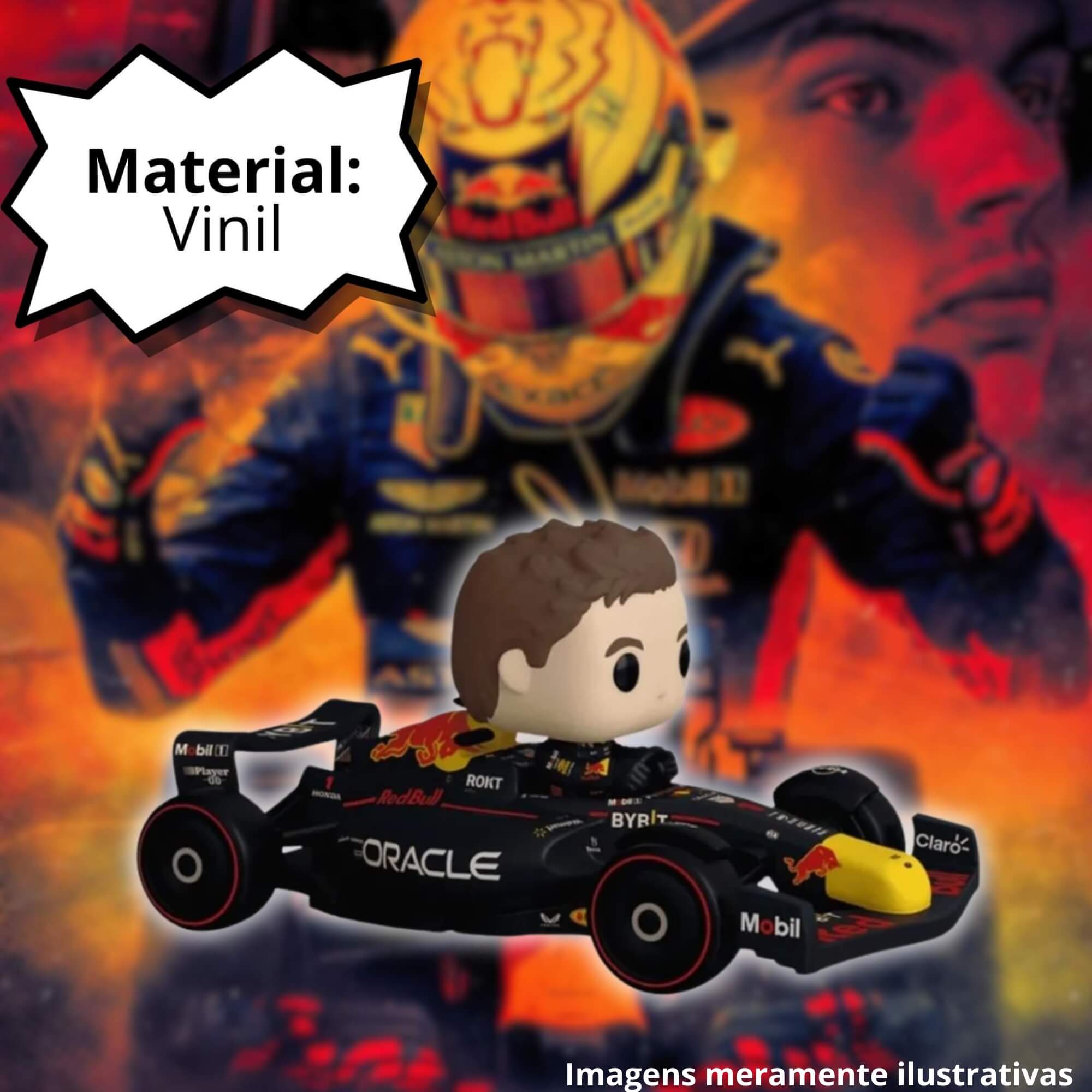 COMP Kit Bonecos Funko Pop! Rides Super Deluxe + Racing Oracle Red Bull - Max Verstappen Candide