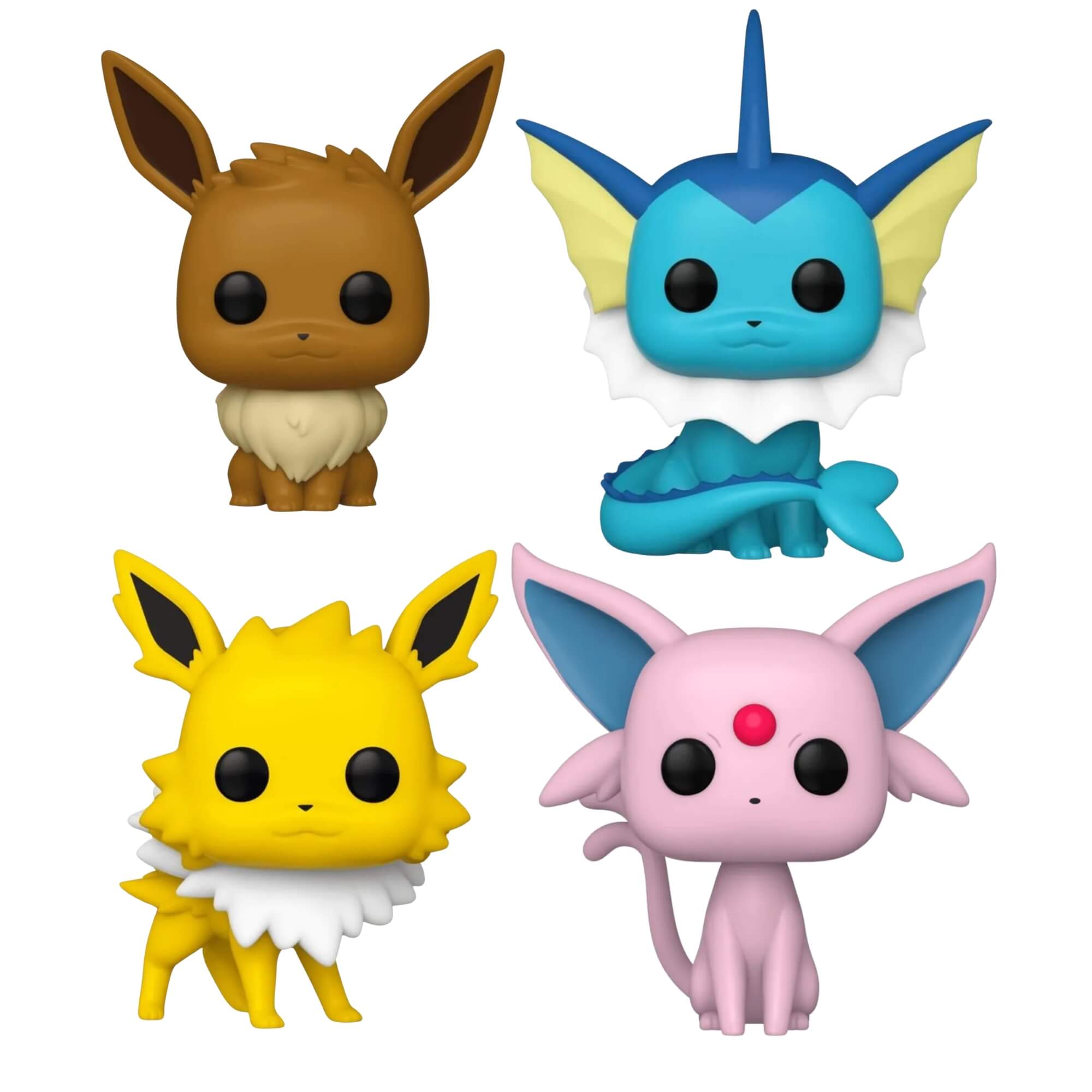 COMP Kit Boneco Funko Pop! Pokémon Evolução Eevee Jolteon Vaporeon Espeon - Candide