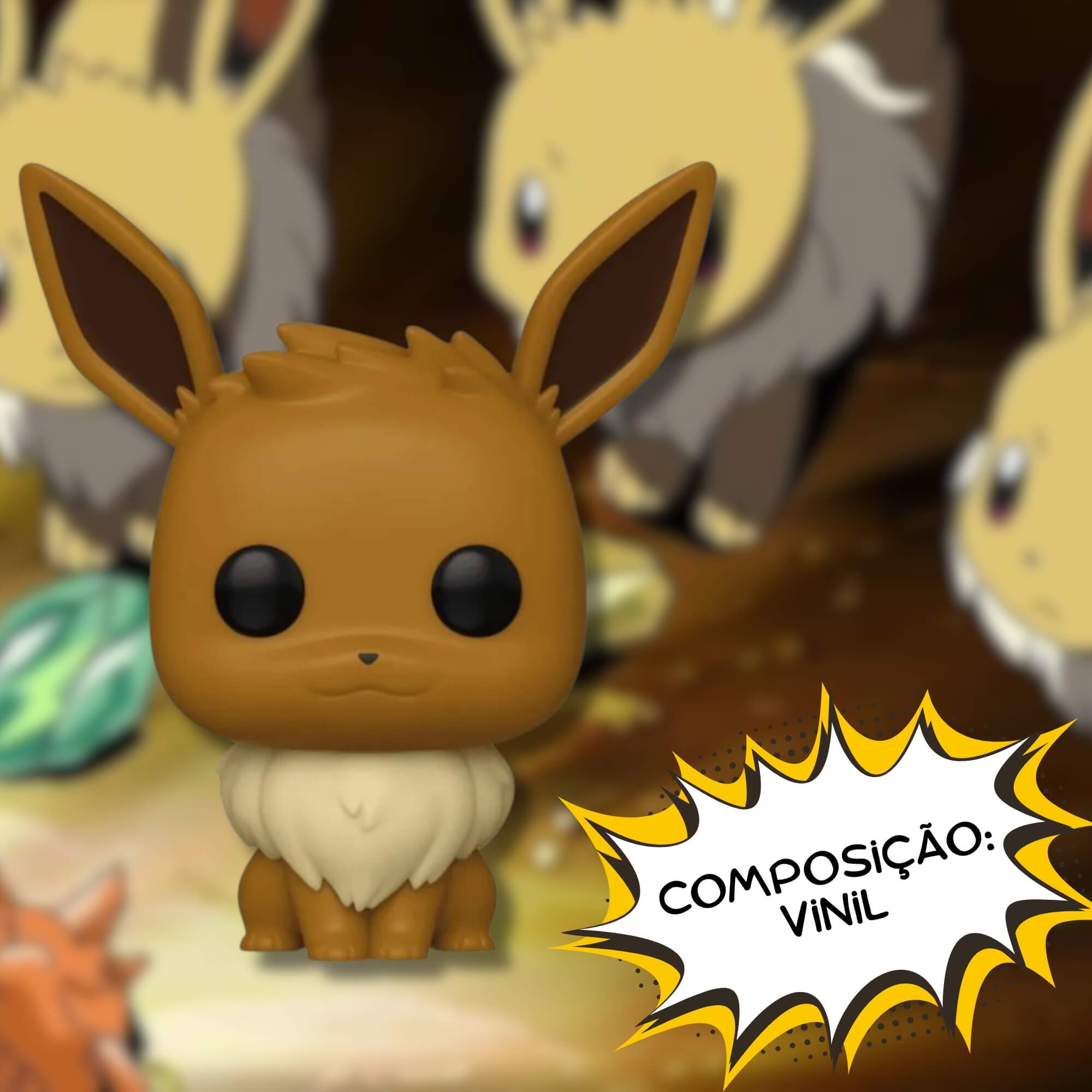 COMP Kit Boneco Funko Pop! Pokémon Evolução Eevee Jolteon Vaporeon Espeon - Candide