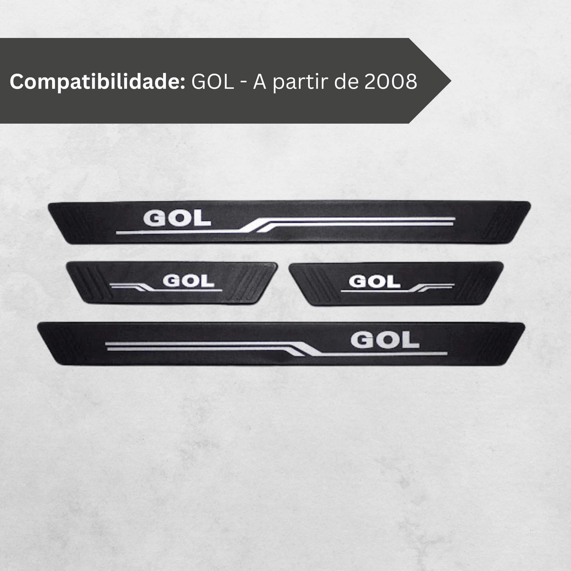 Soleira Preta 4 Portas Gol 2008 4 Peças Grid - S8073AC-PTO-I