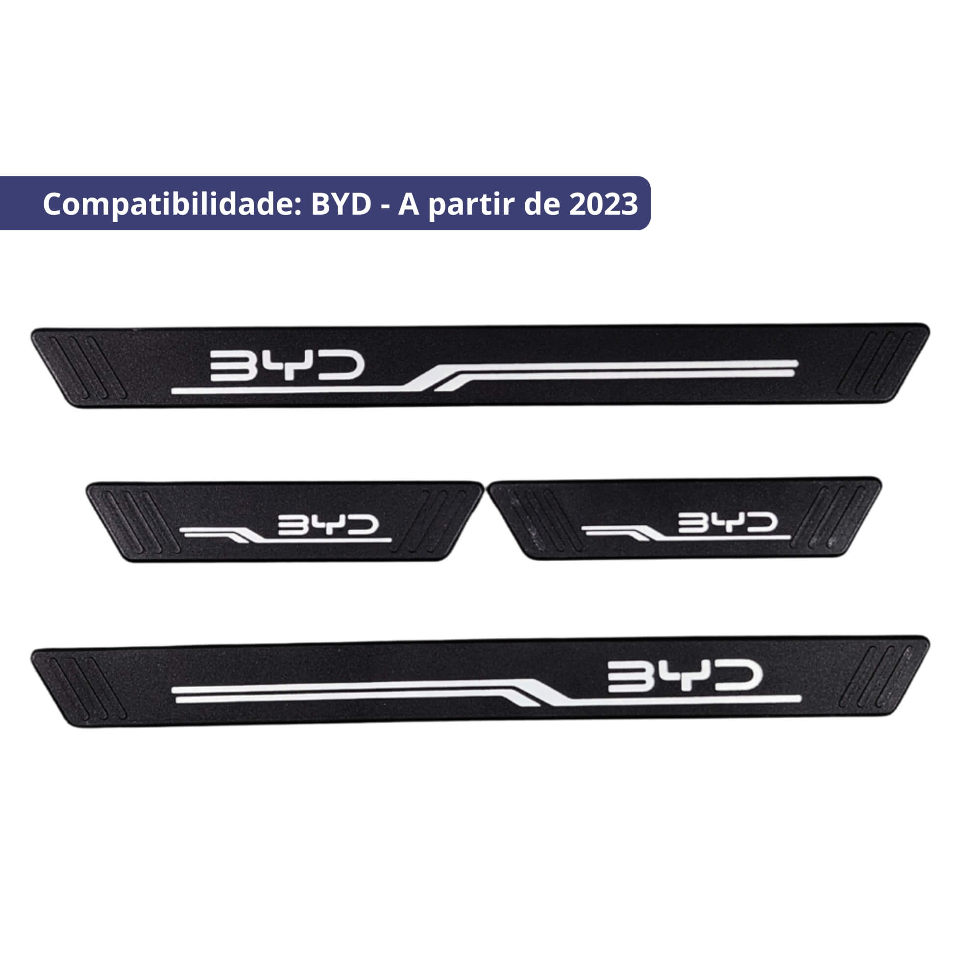 Soleira Preta 4 Portas Todos BYD A partir de 2023 4 Peças Grid - S8110AC-PTO-I