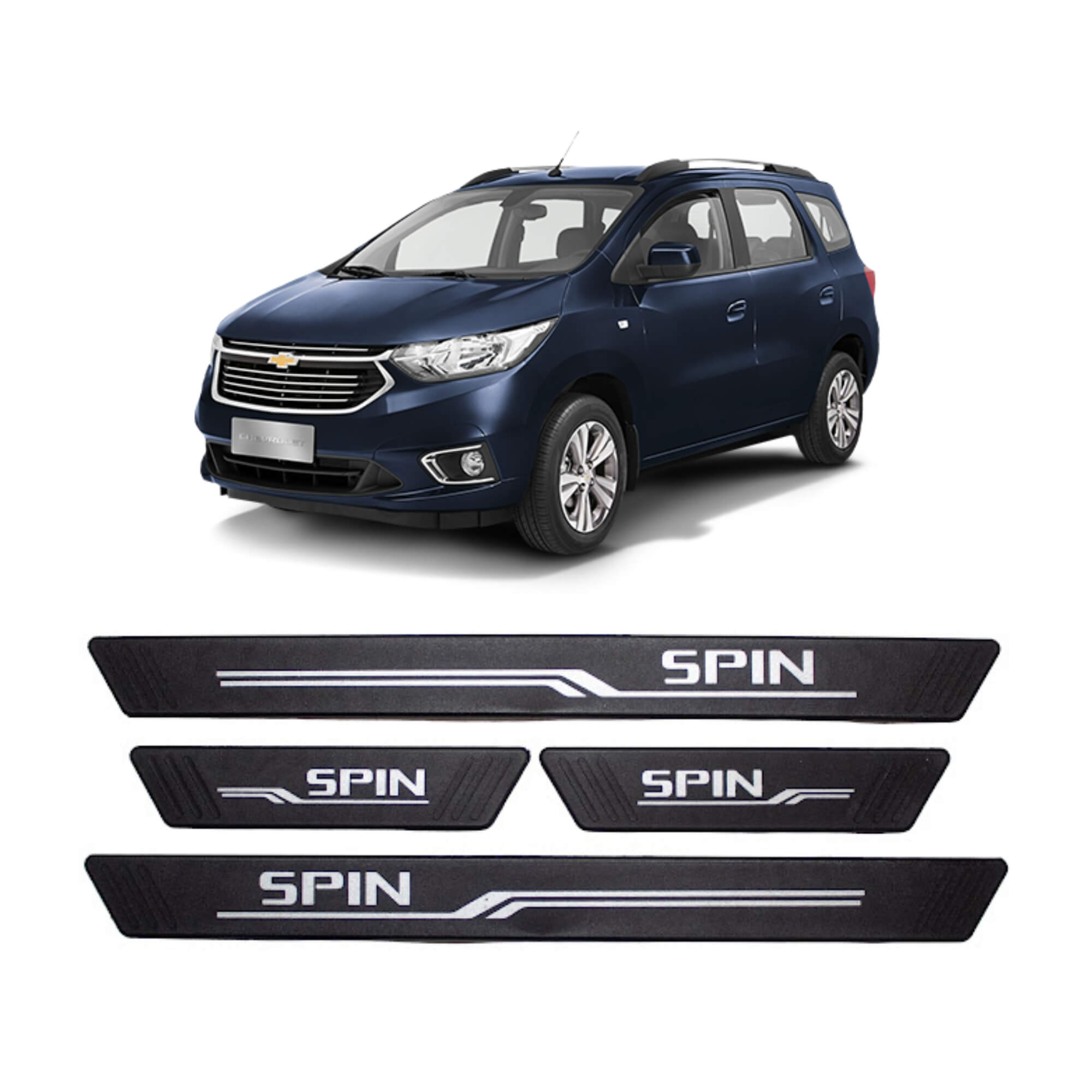 Soleira Preta 4 Portas Spin 2012 em Diante 4P Grid - S8129AC-PTO-I