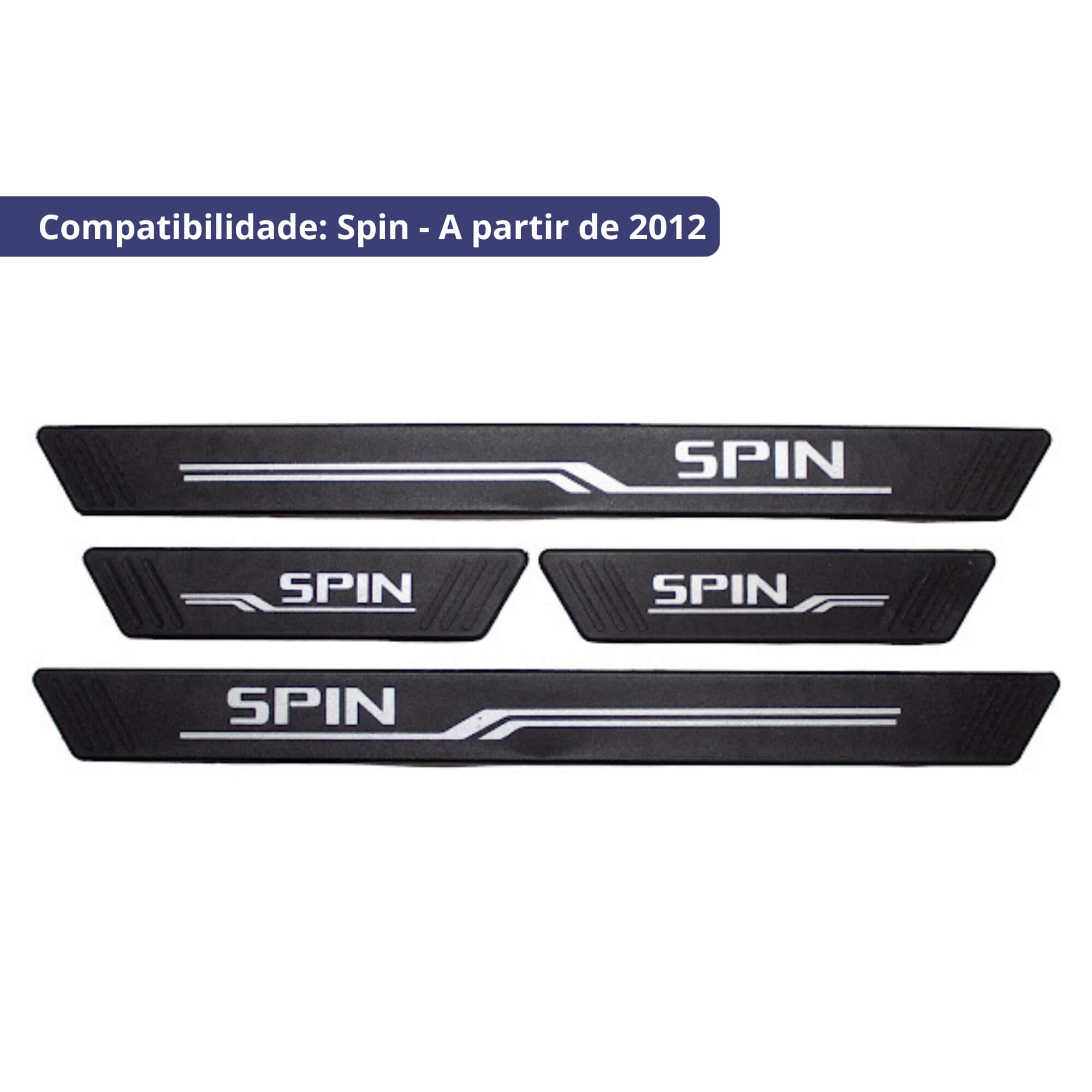 Soleira Preta 4 Portas Spin 2012 em Diante 4P Grid - S8129AC-PTO-I