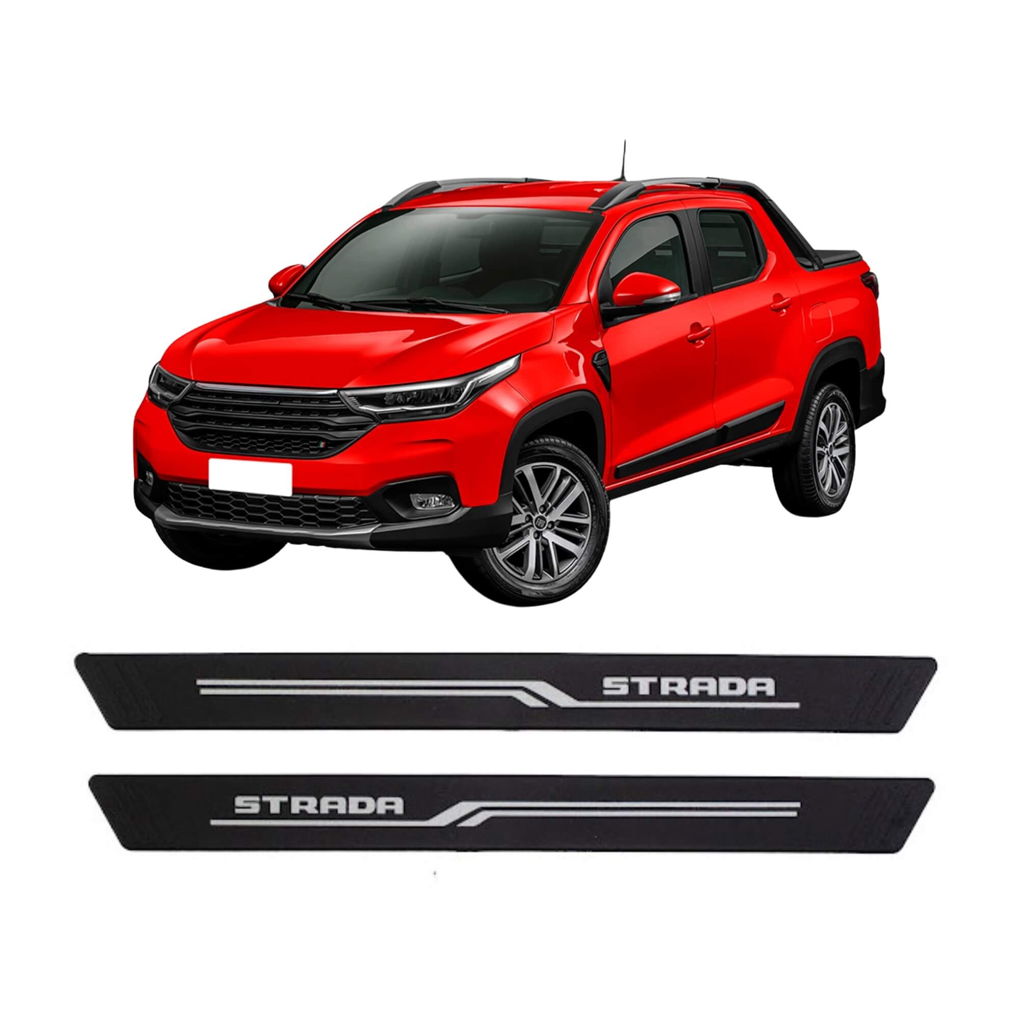 Soleira Preta 2 Portas Nova Strada A partir de 2021 2 Peças Grid - S8172AC-PTO-I