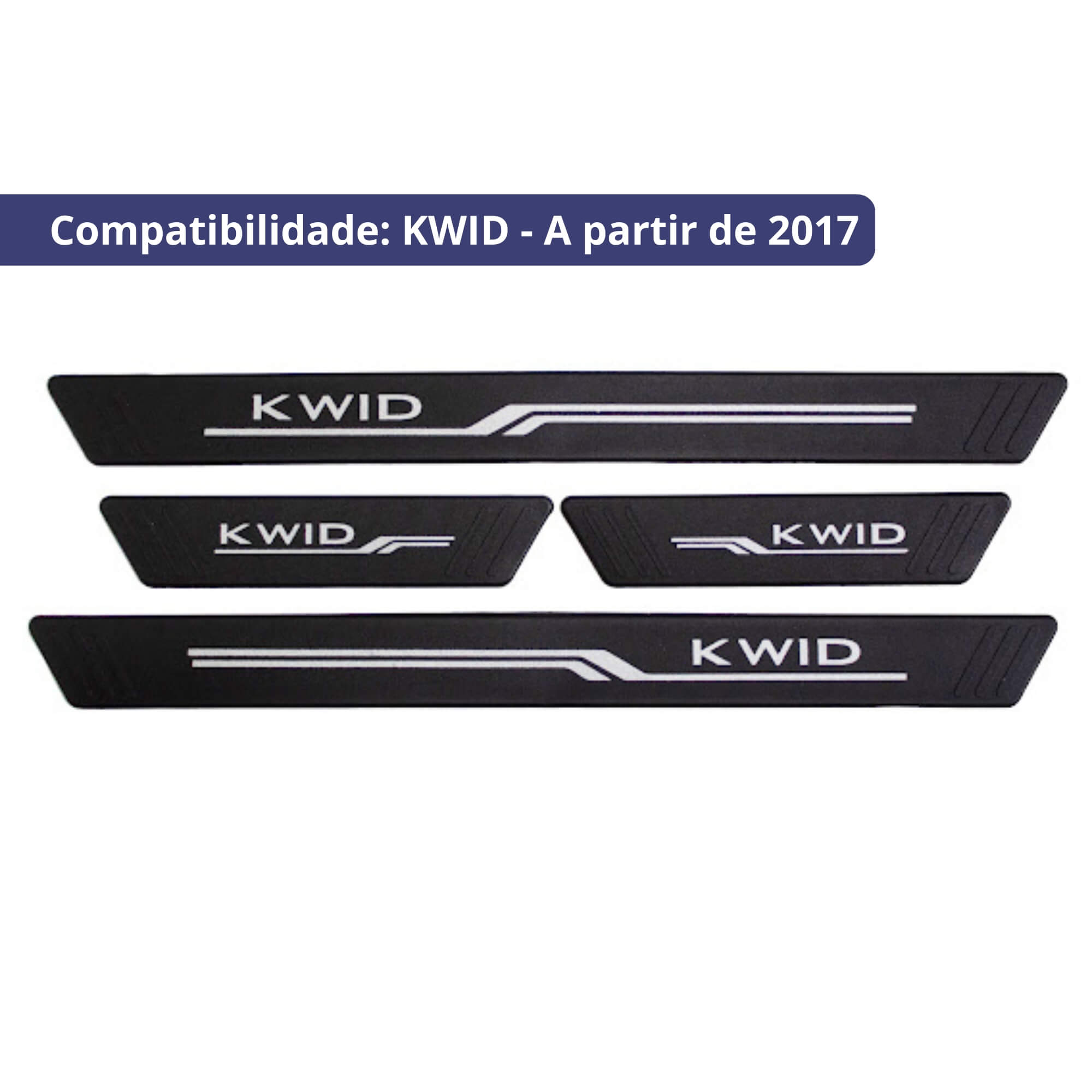 Soleira Preta 4 Portas Kwid 2017 em Diante 4P Grid - S8285AC-PTO-I