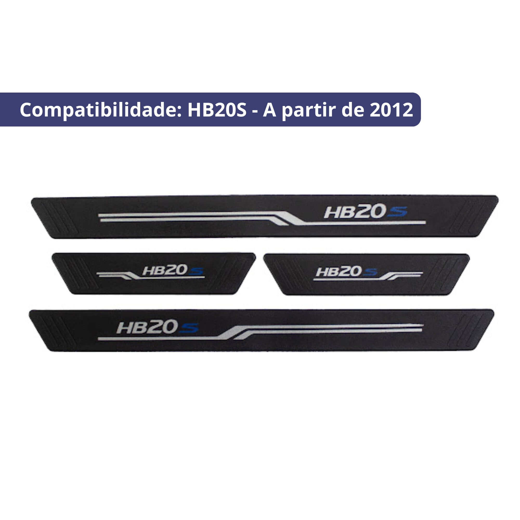 Soleira Preta 4 Portas HB20S 2012 em Diante 4P Grid - S8297AC-PTO-I