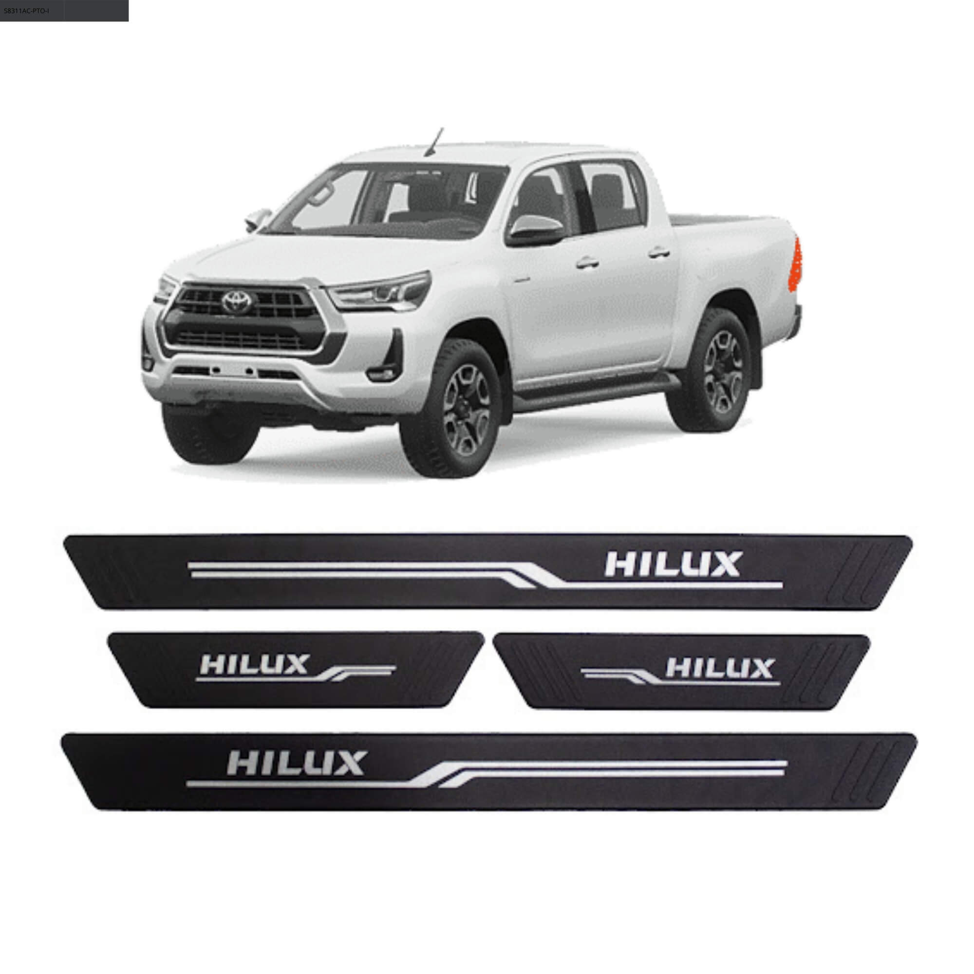 Soleira Preta 4 Portas Hilux 2005 em Diante 4P Grid - S8311AC-PTO-I