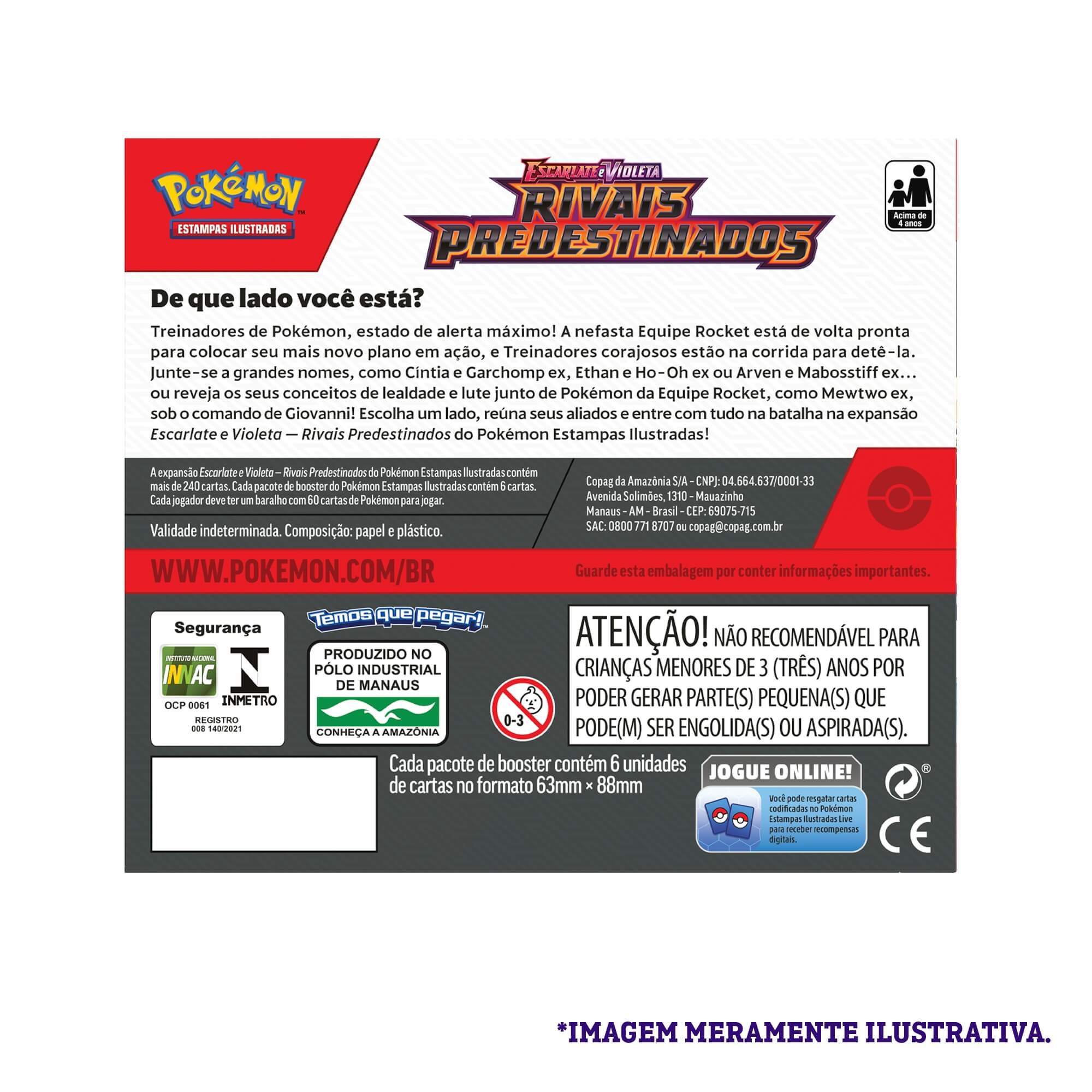 Pokemon Booster Box EV10 Rivais Predestinados (Caixa c/ 36 pacotes) Copag - 35554