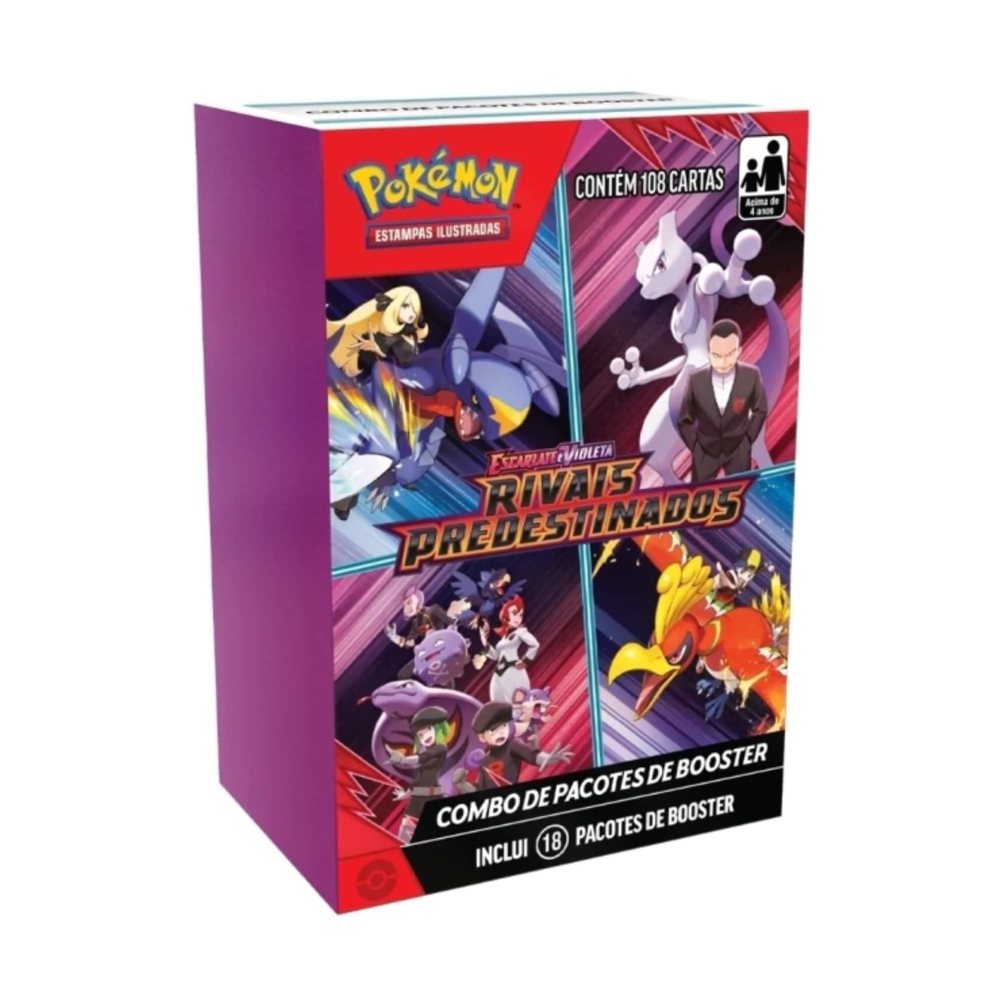 Pokemon Combo de Booster EV10 Rivais Predestinados TCG Box Copag - 35567