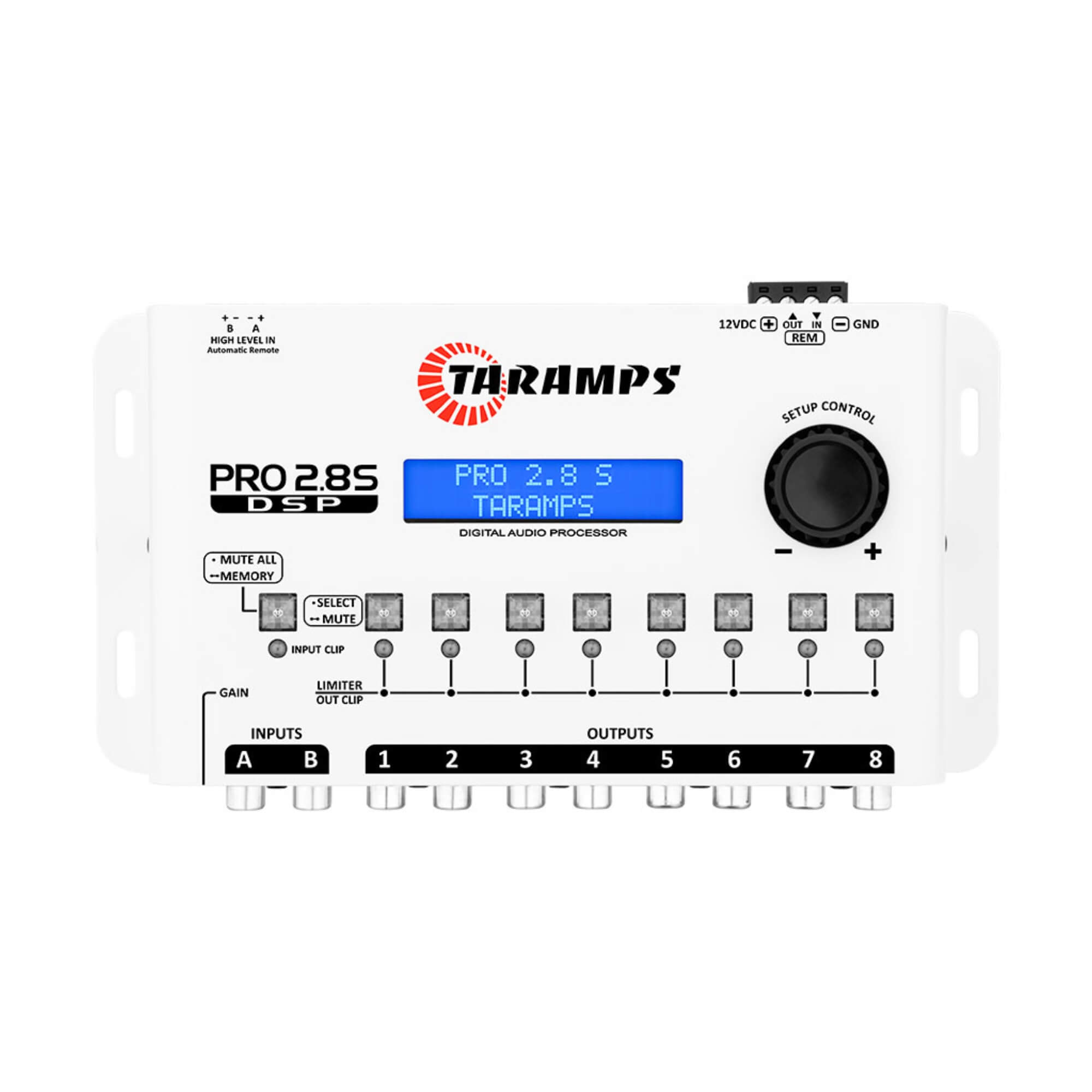 Processador de Áudio Digital 8 Vias Pro 2.8S Branco Taramps - 902271