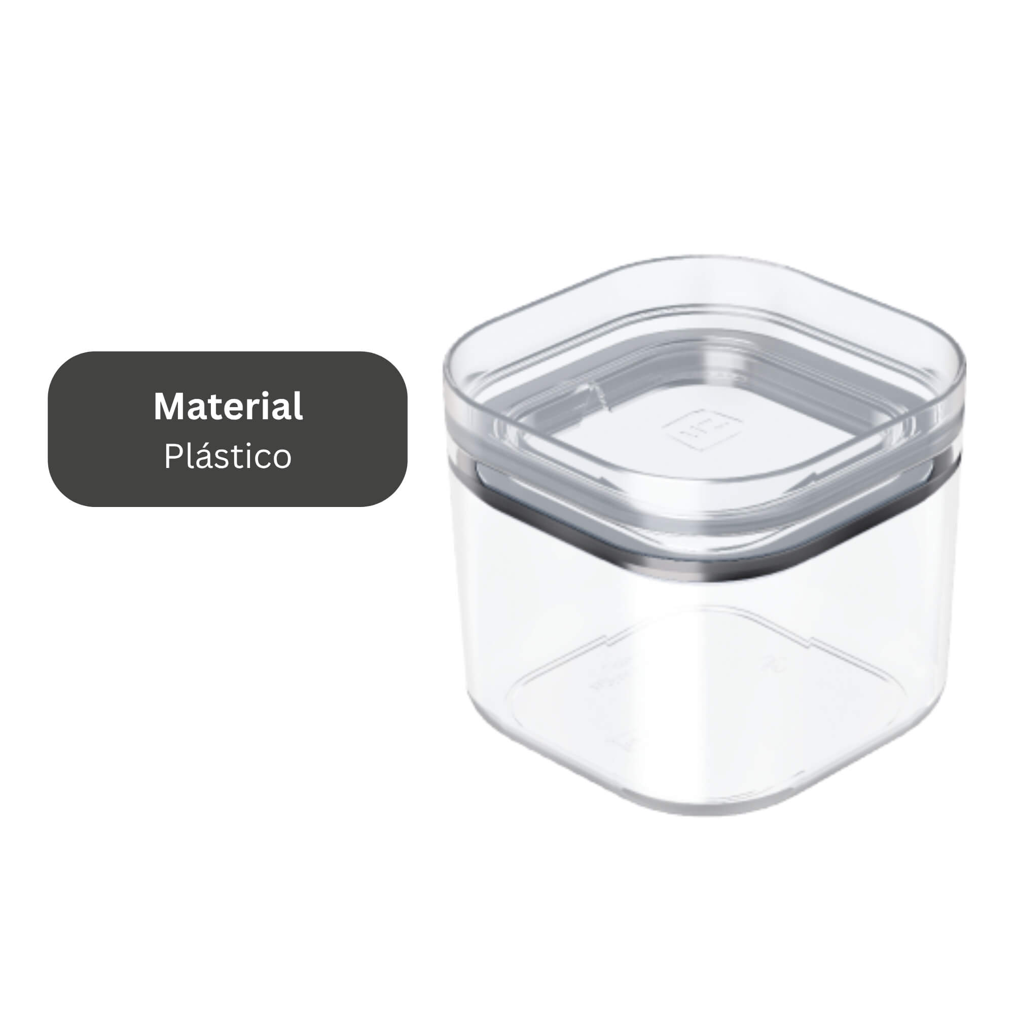 Pote Organizador Hermético 450ml com Tampa Transparente UZ Utilidades - UZ1311-TR